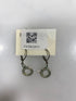 Silver Teal Gem Ring Earrings