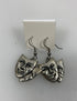 Silver Theater Mask Dangle Earrings