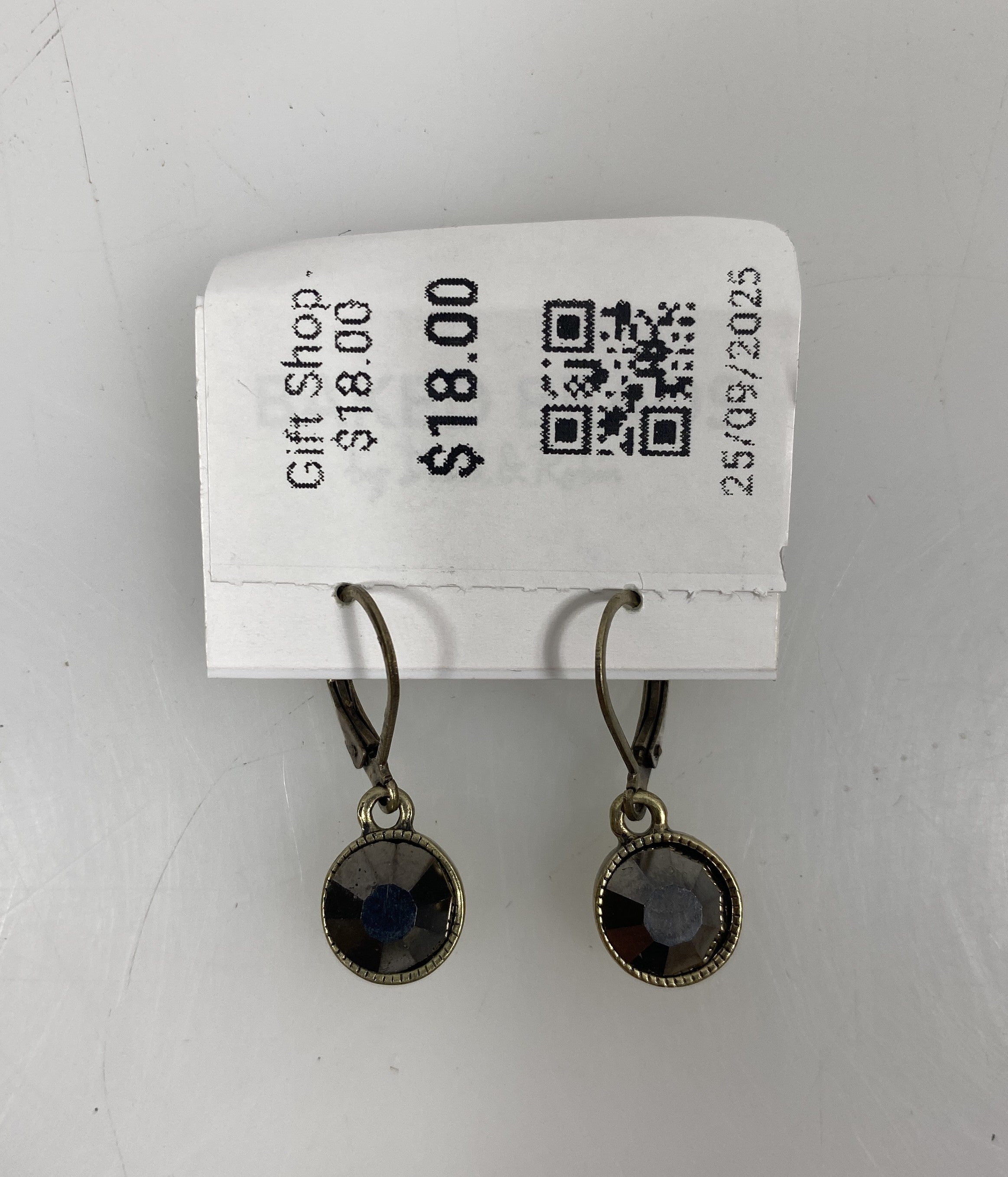 Silver Transparent Crystal Dangle Earrings