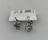 Silver White Crystal Flower Earrings