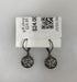 Silver White Crystal Tree of Life Earrings