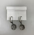 Silver White Crystal Tree of Life Earrings