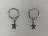 Silver White Gem Star Earrings