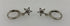Silver White Gem Star Earrings