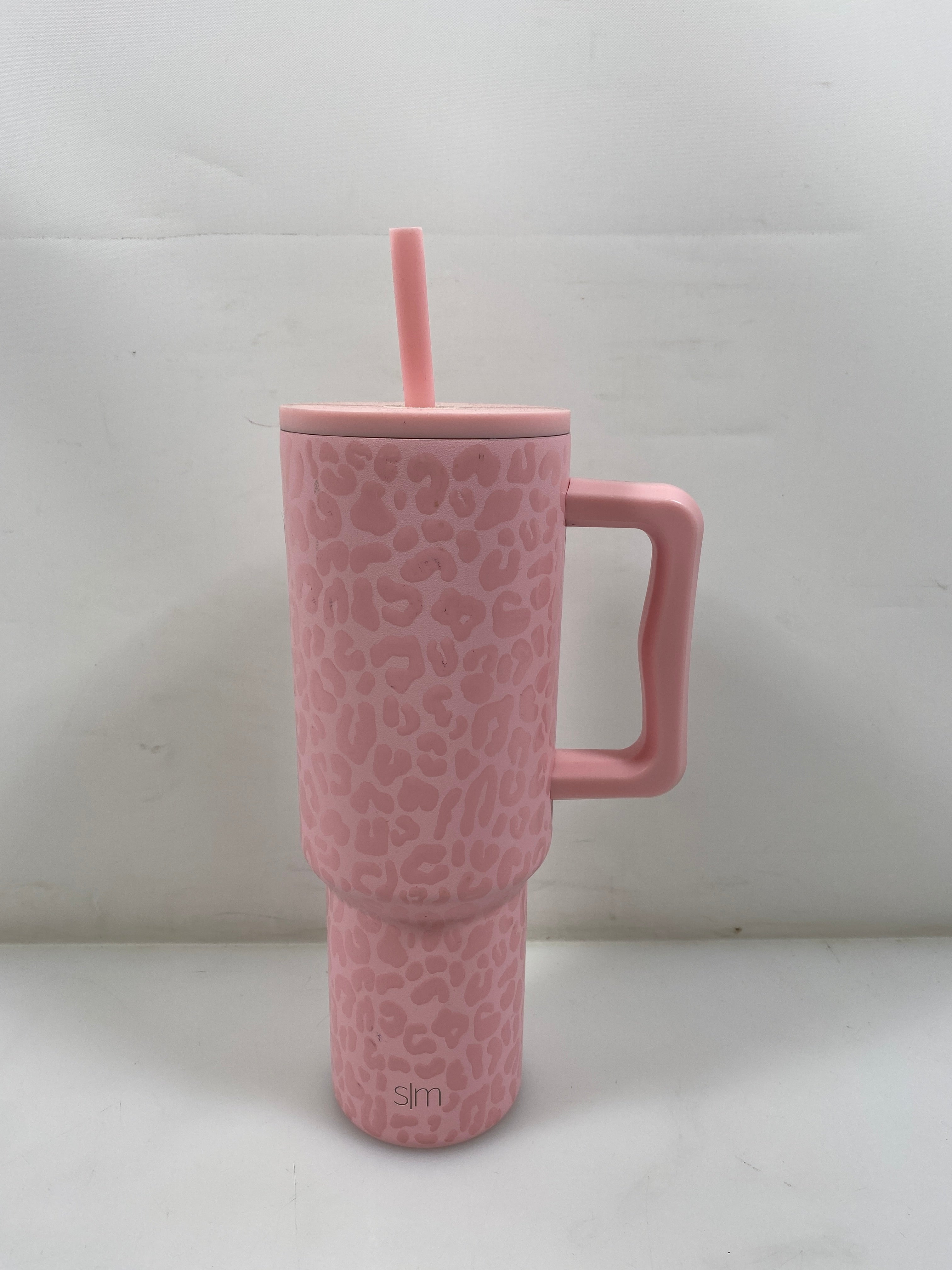 Simple Modern Pink Leopard Print Stainless Steel Tumbler Water Bottle 40oz