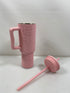 Simple Modern Pink Leopard Print Stainless Steel Tumbler Water Bottle 40oz