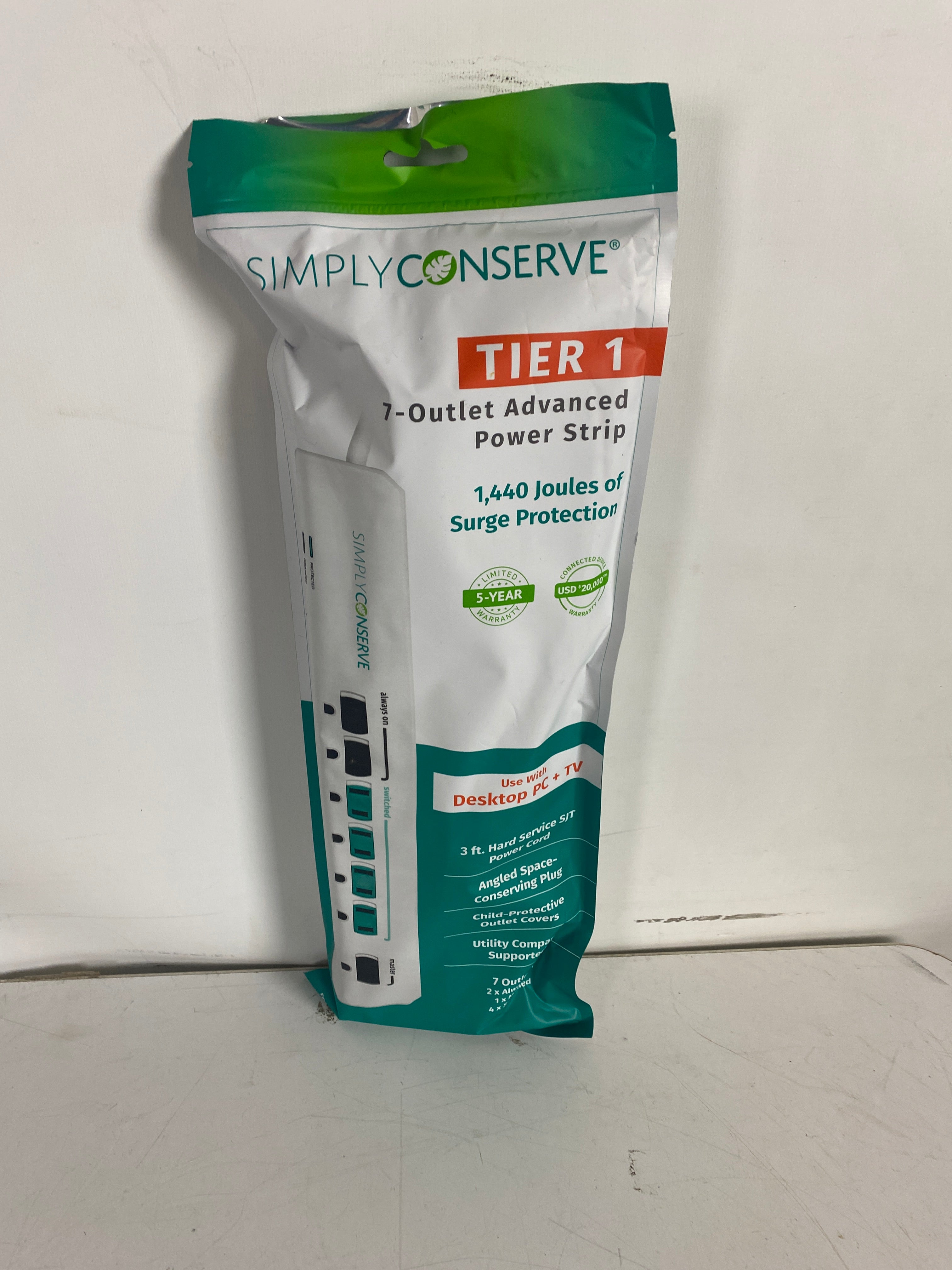 Simply Conserve 7-Outlet Advanced Power Strip *New*