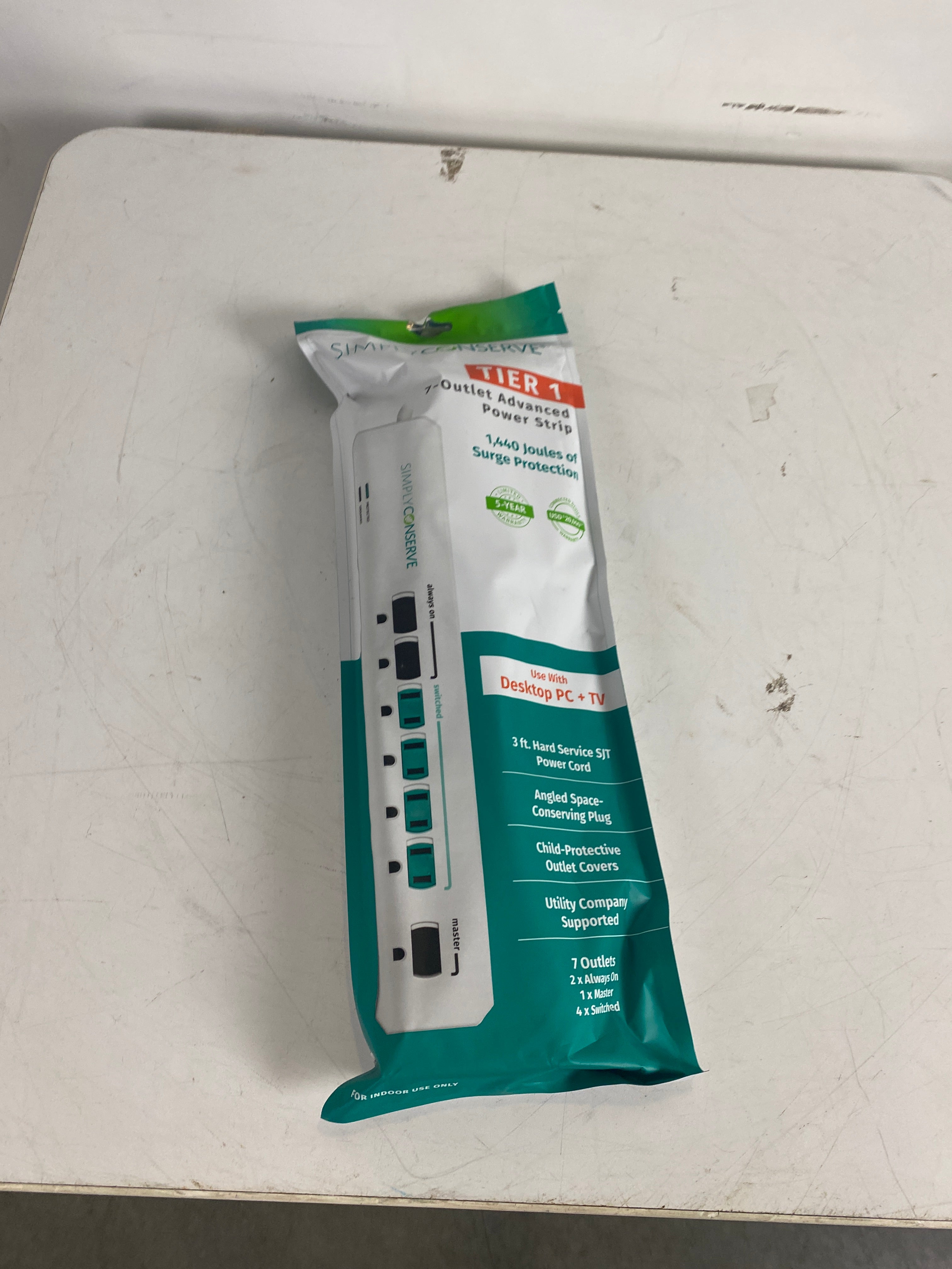 Simply Conserve 7-Outlet Advanced Power Strip *New*