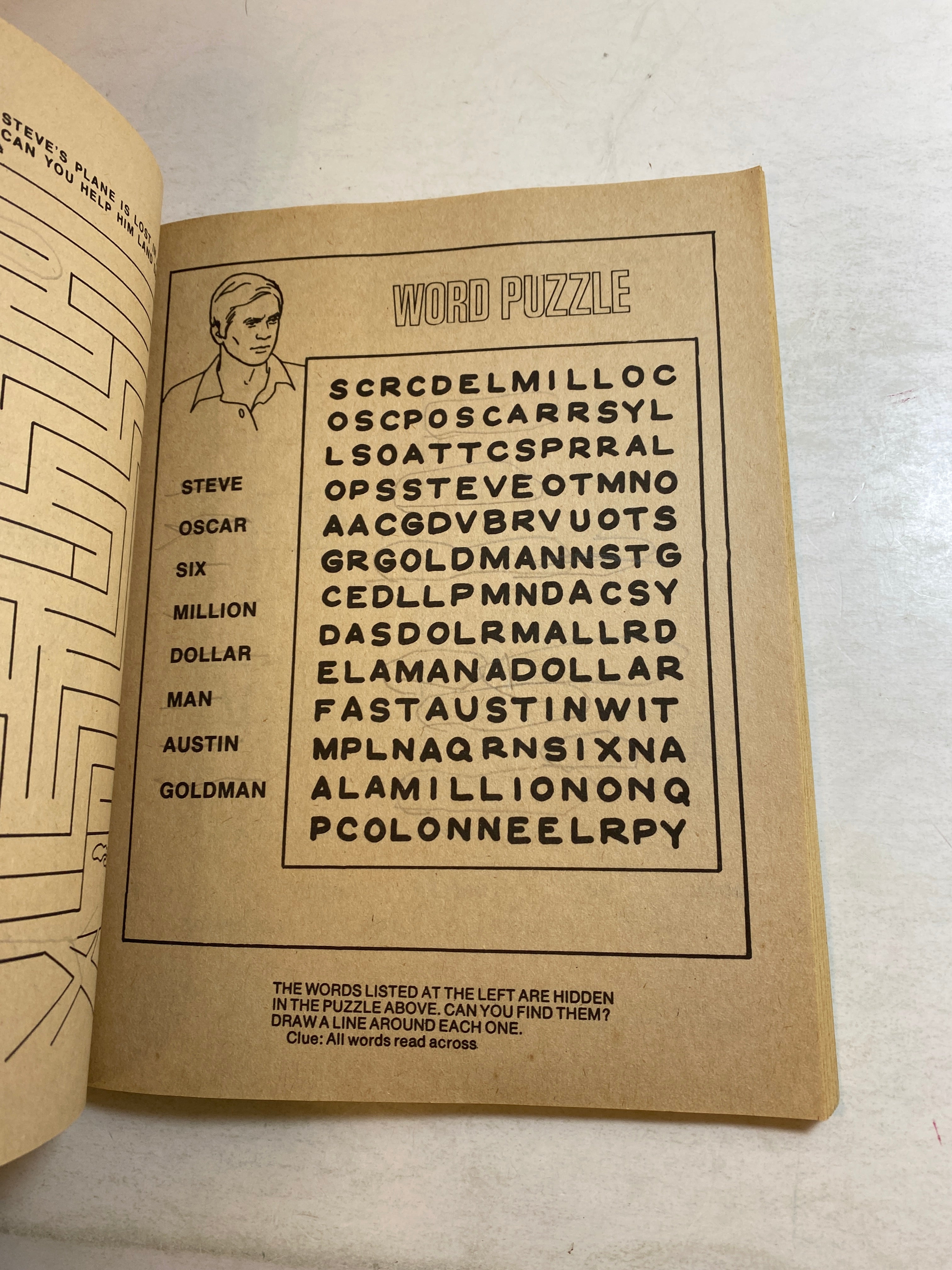 Six Million Dollar Man Coloring Book 1977 SC