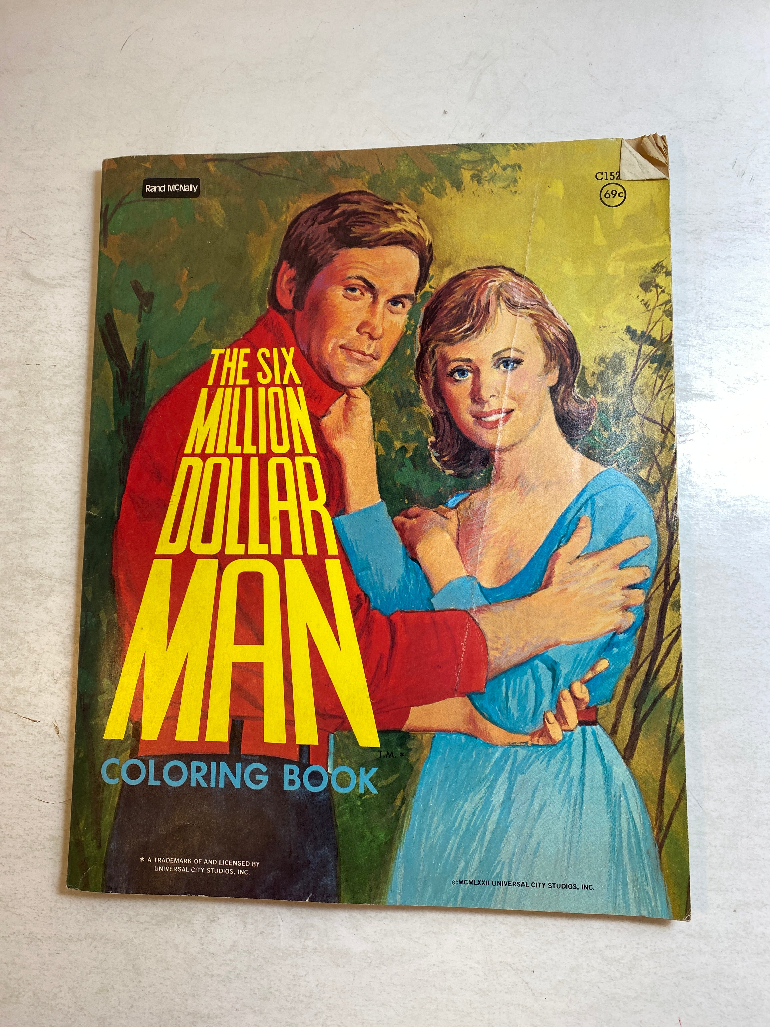 Six Million Dollar Man Coloring Book 1977 SC