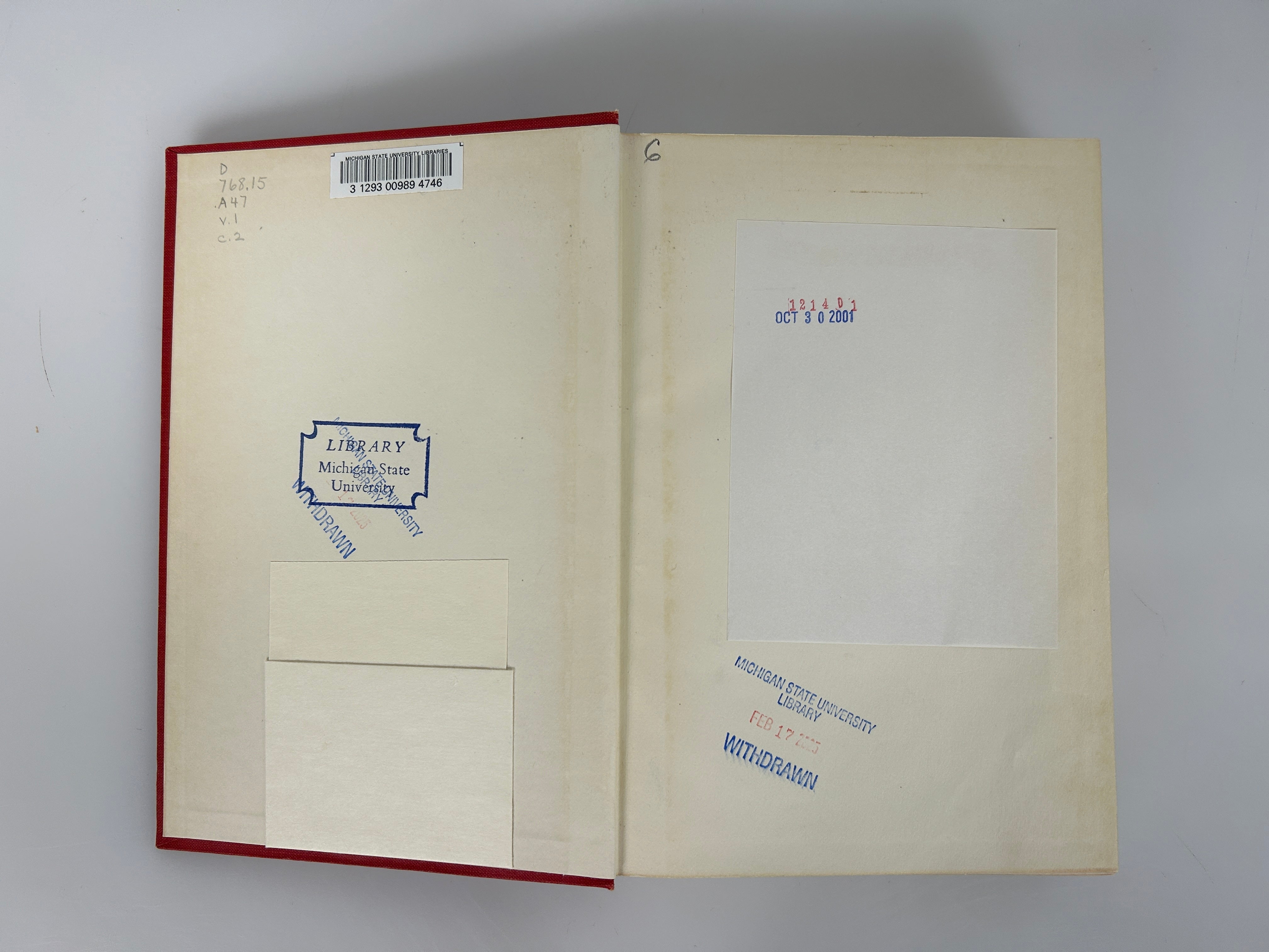 Six Years of War Vol 1 History of the Canadian Army WWII Ex-Library HC