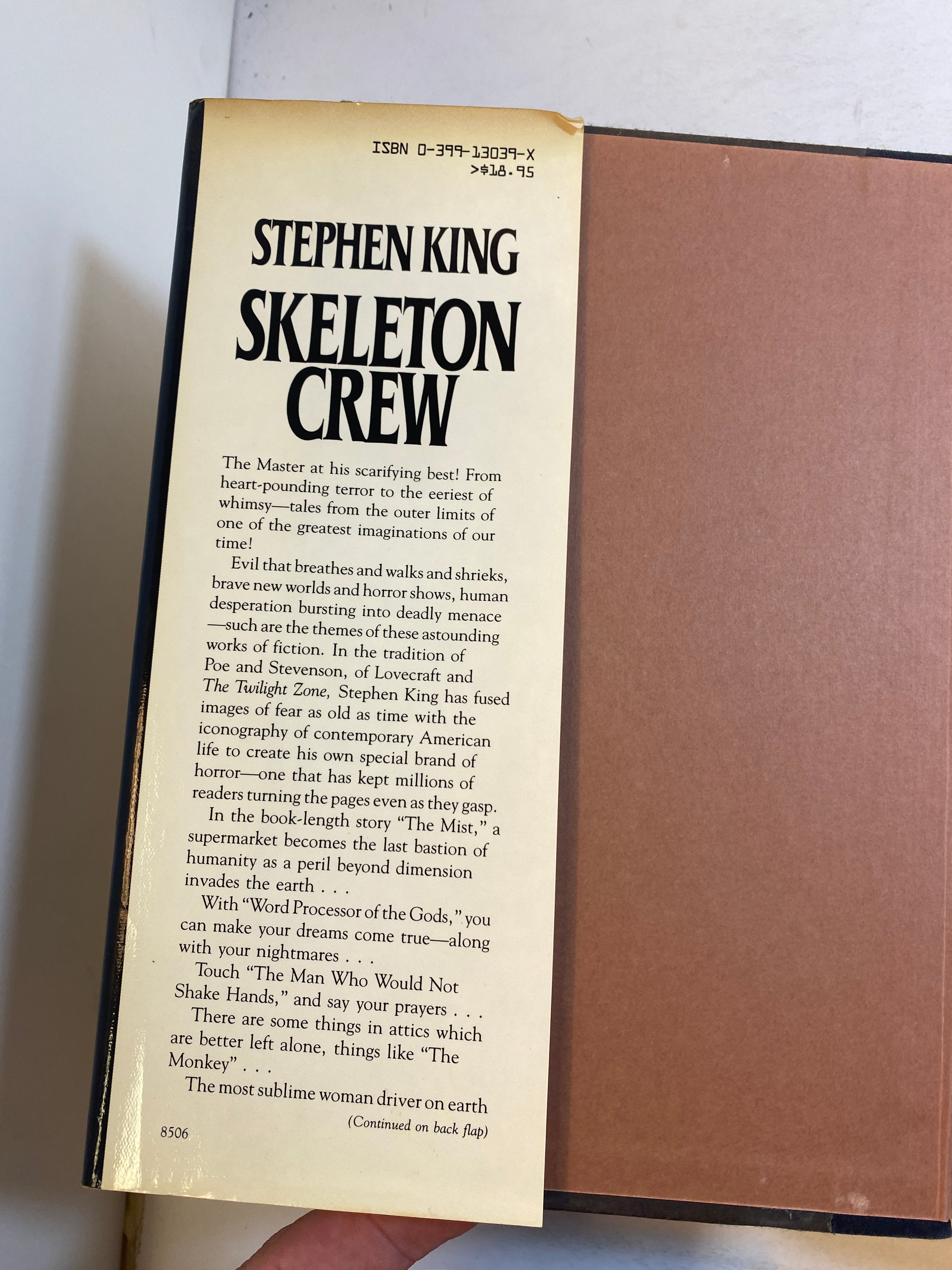 Skeleton Crew Stephen King HCDJ 1985