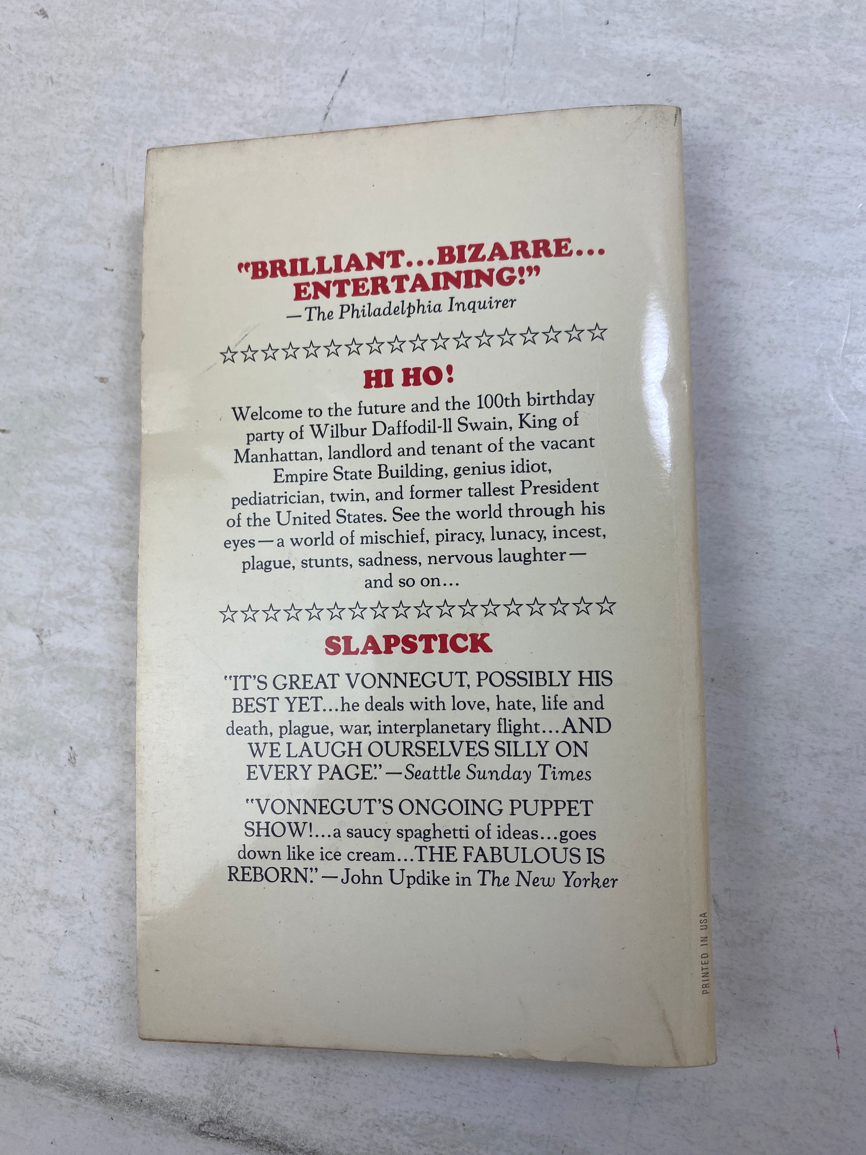 Slapstick Kurt Vonnegut Vintage Paperback 1976