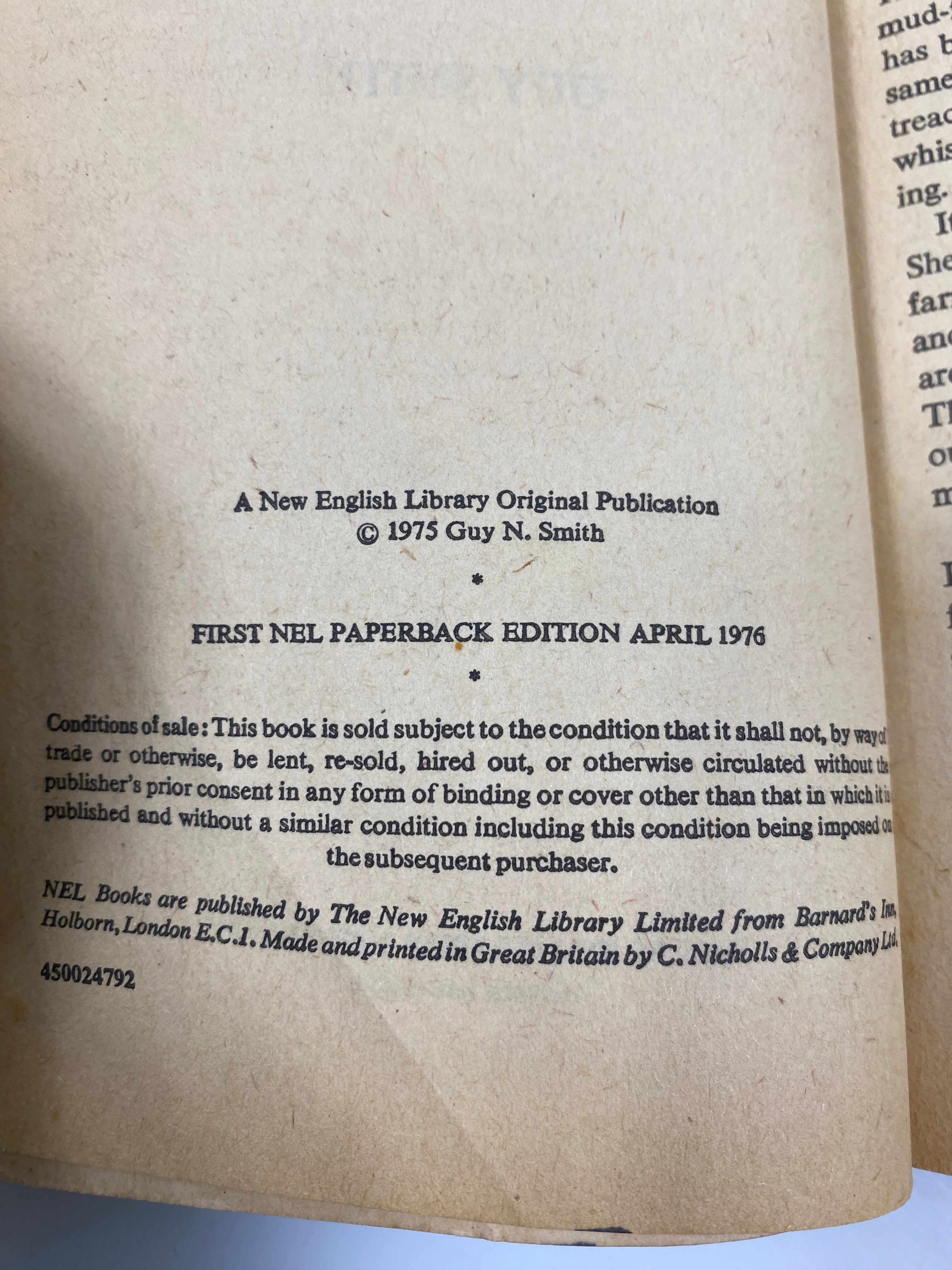 Slime Beast Guy Smith Vintage Paperback 1976