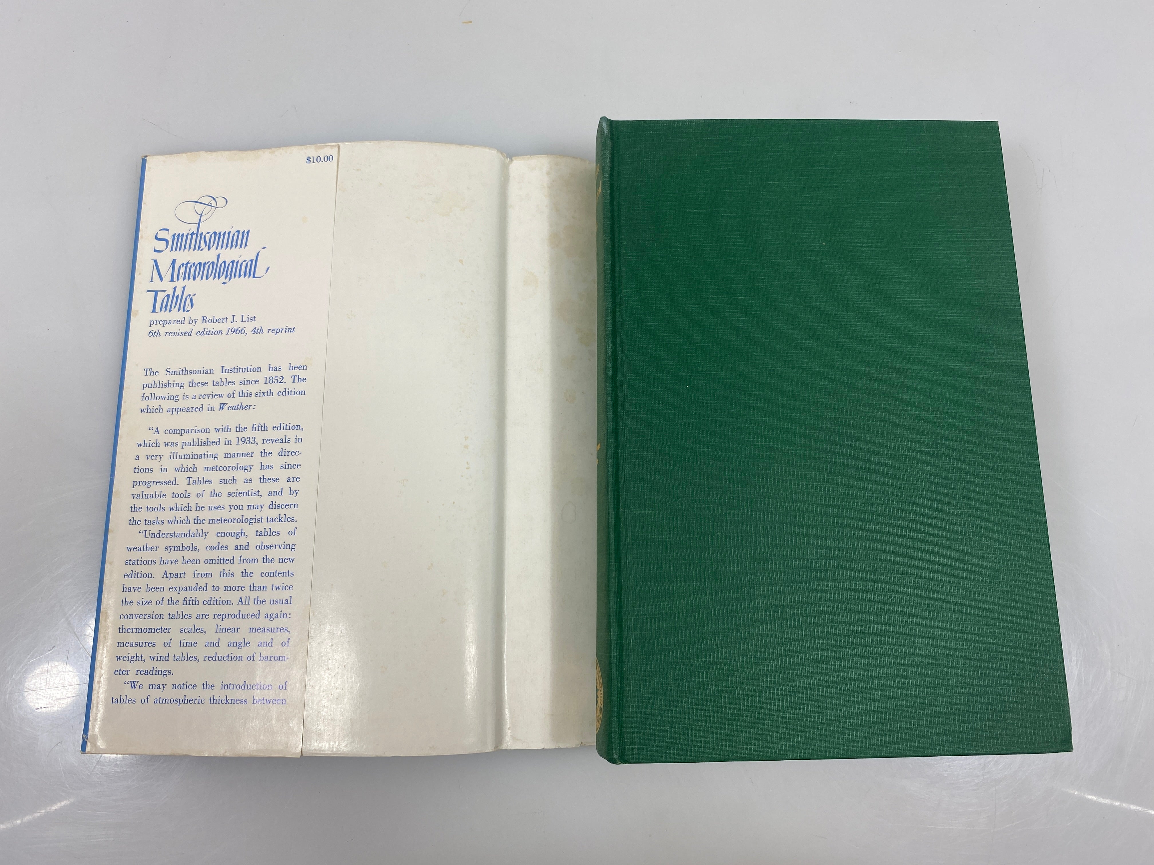 Smithsonian Meteorological Tables 6th Ed. 1968 HCDJ