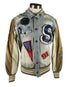 Smoke Rise Denim Varsity Jacket Size M