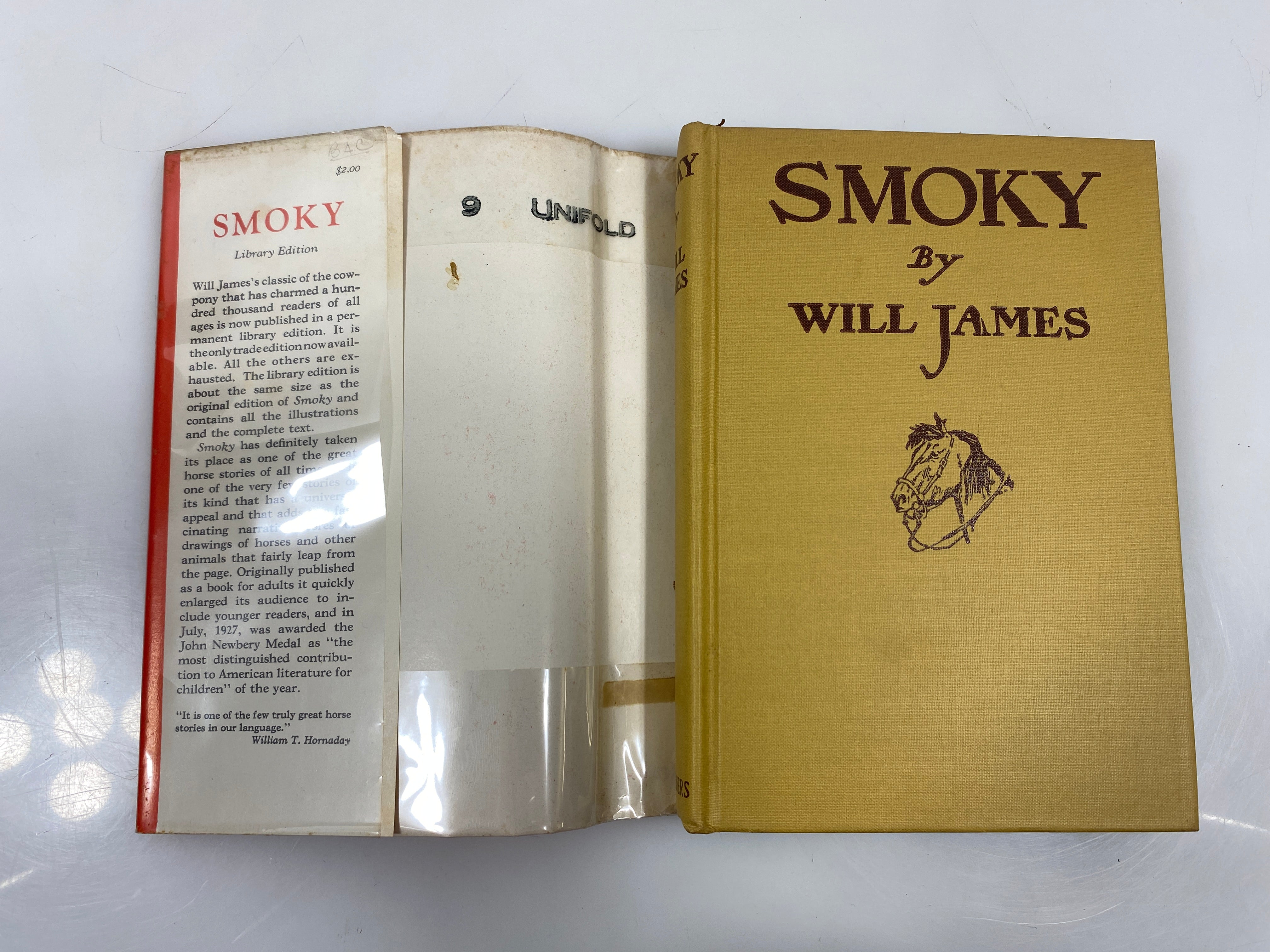 Smoky the Cowhorse by Will James 1944 HCDJ