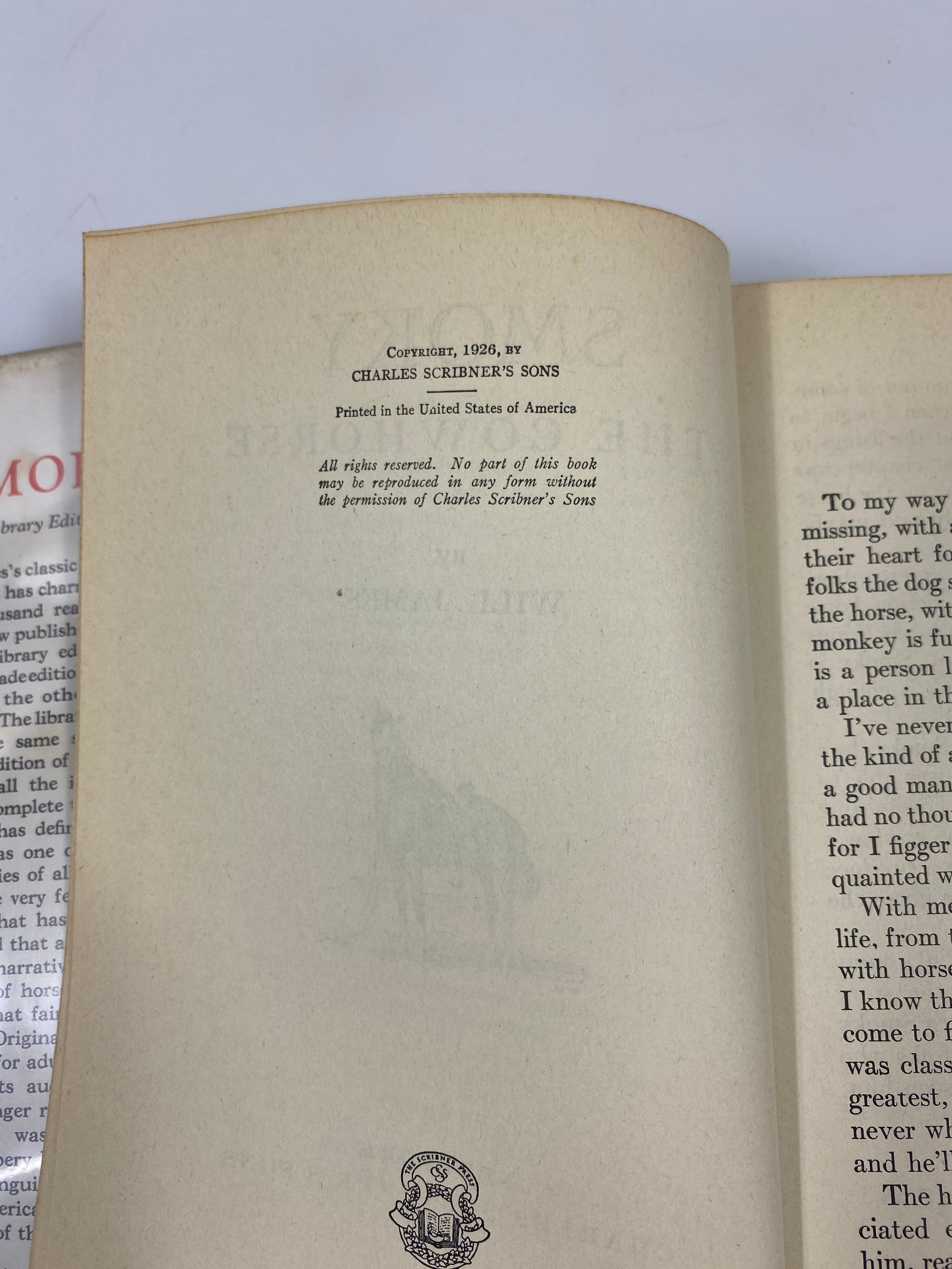 Smoky the Cowhorse by Will James 1944 HCDJ