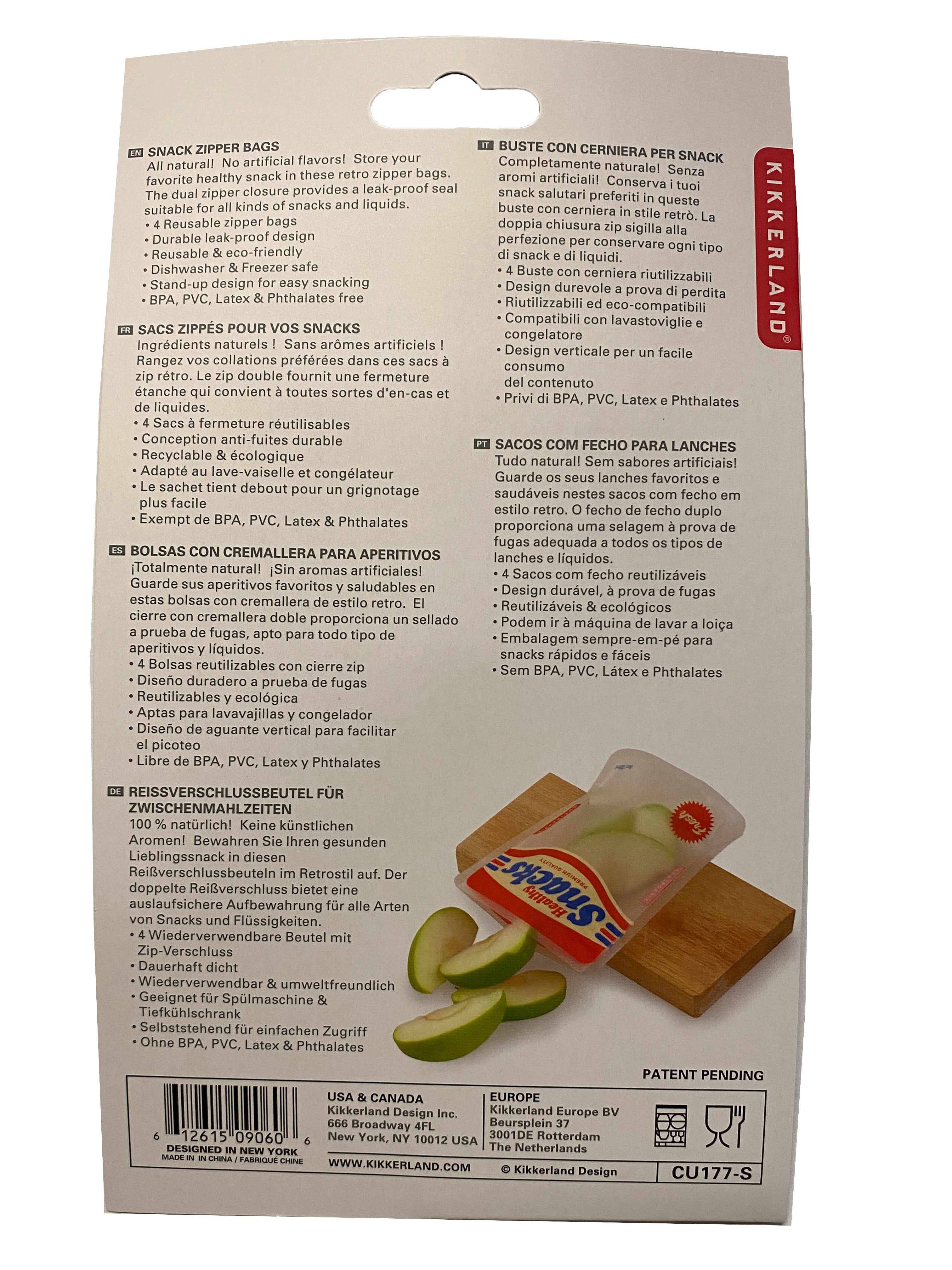Snack Zipper Bags Set of 4