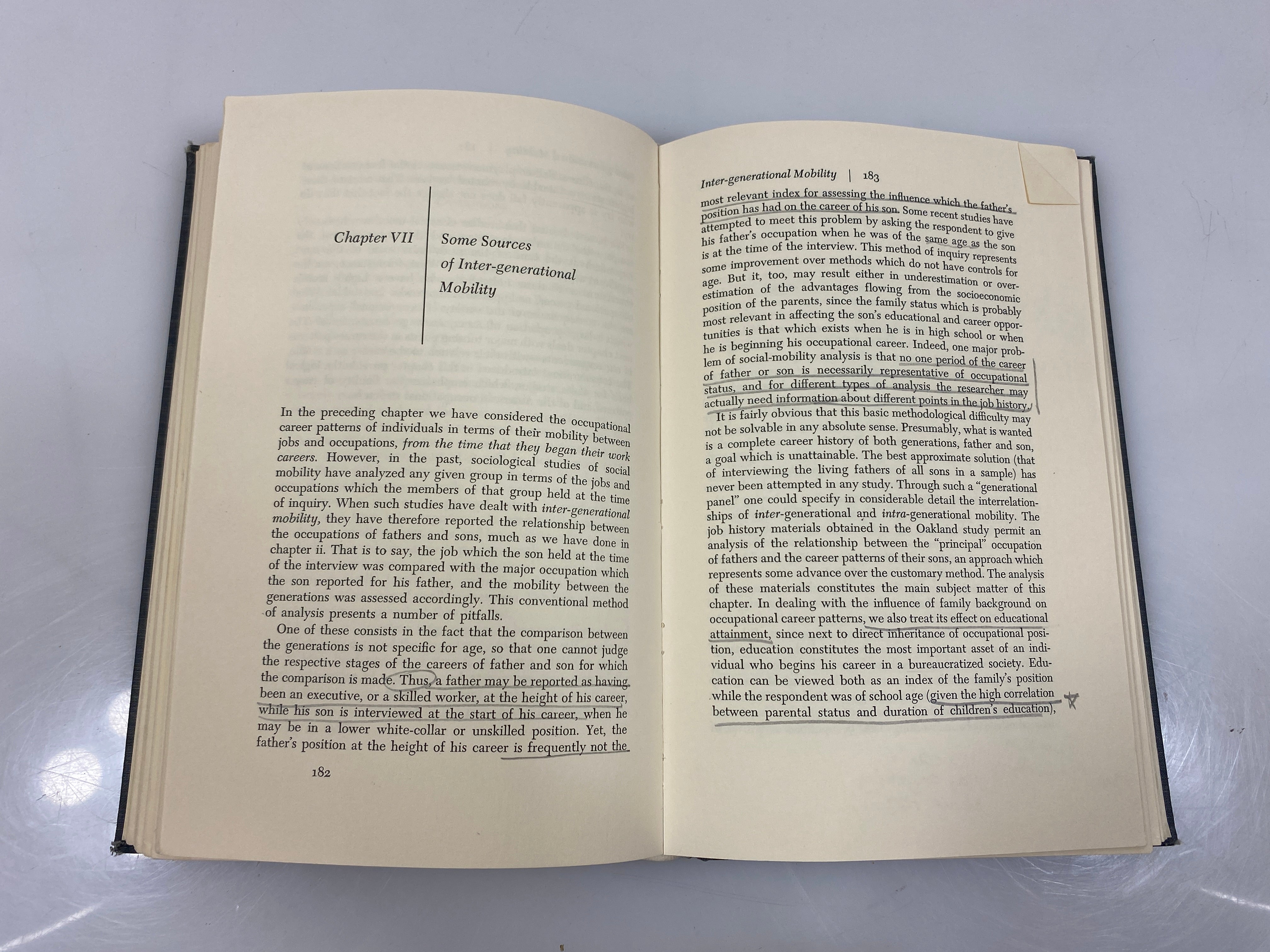 Social Mobility in Industrial Society Lipset/Bendix Ex-library 1967 HC