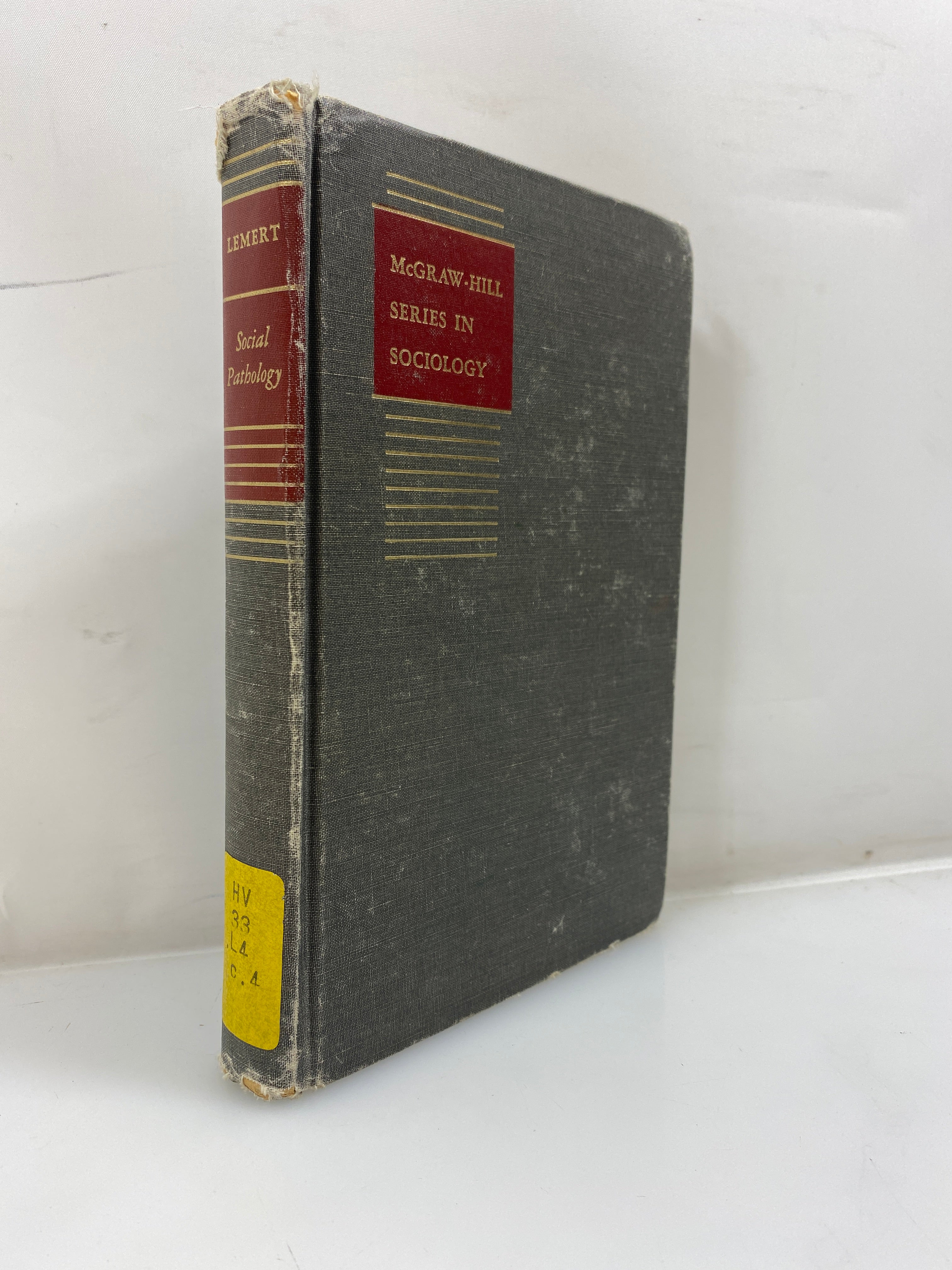 Social Pathology by Lemert Ex-library 1951 HC