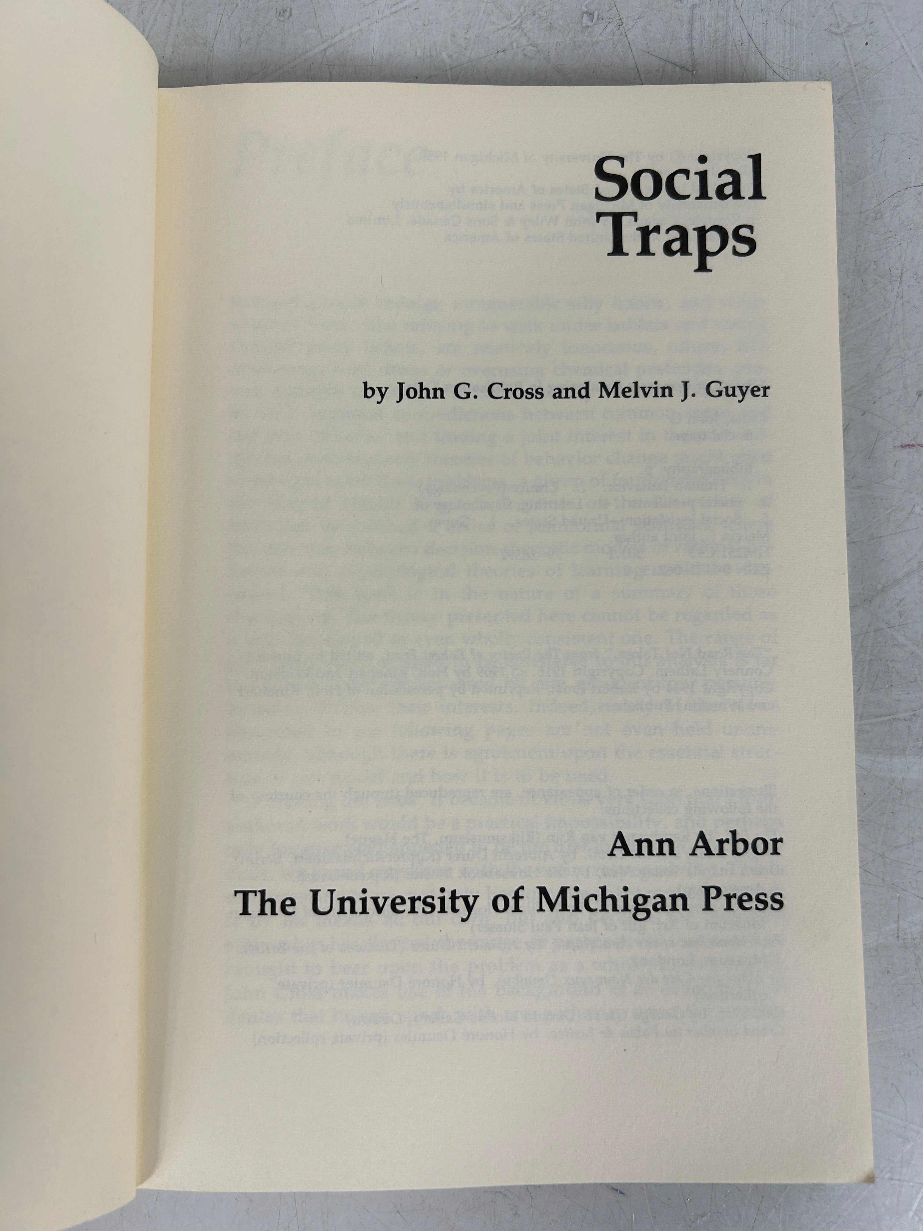 Social Traps Paperback – January 1, 1980 by John G. Cross SC