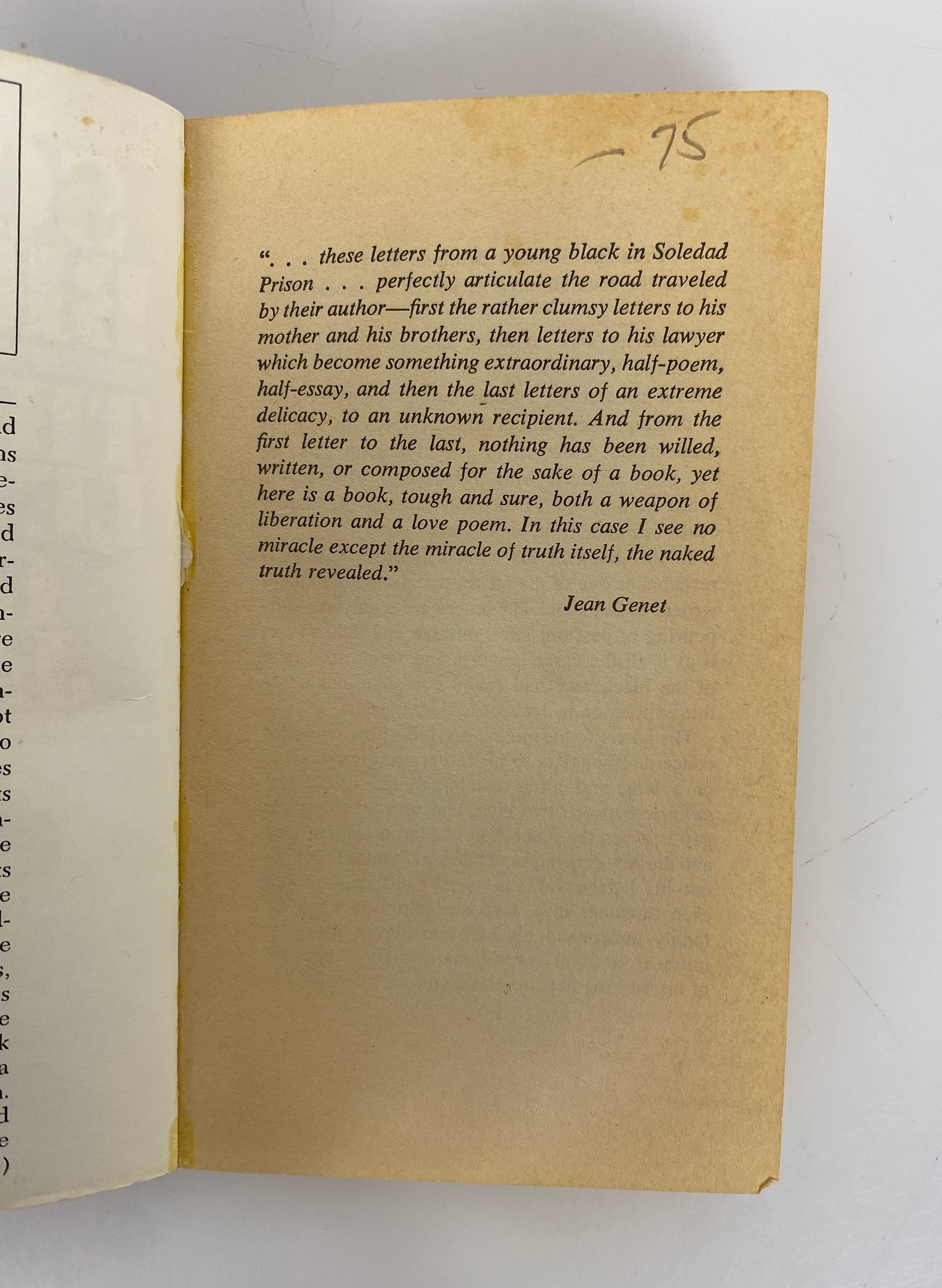 Soledad Brother The Prison Letters of George Jackson 1970 Bantam SC