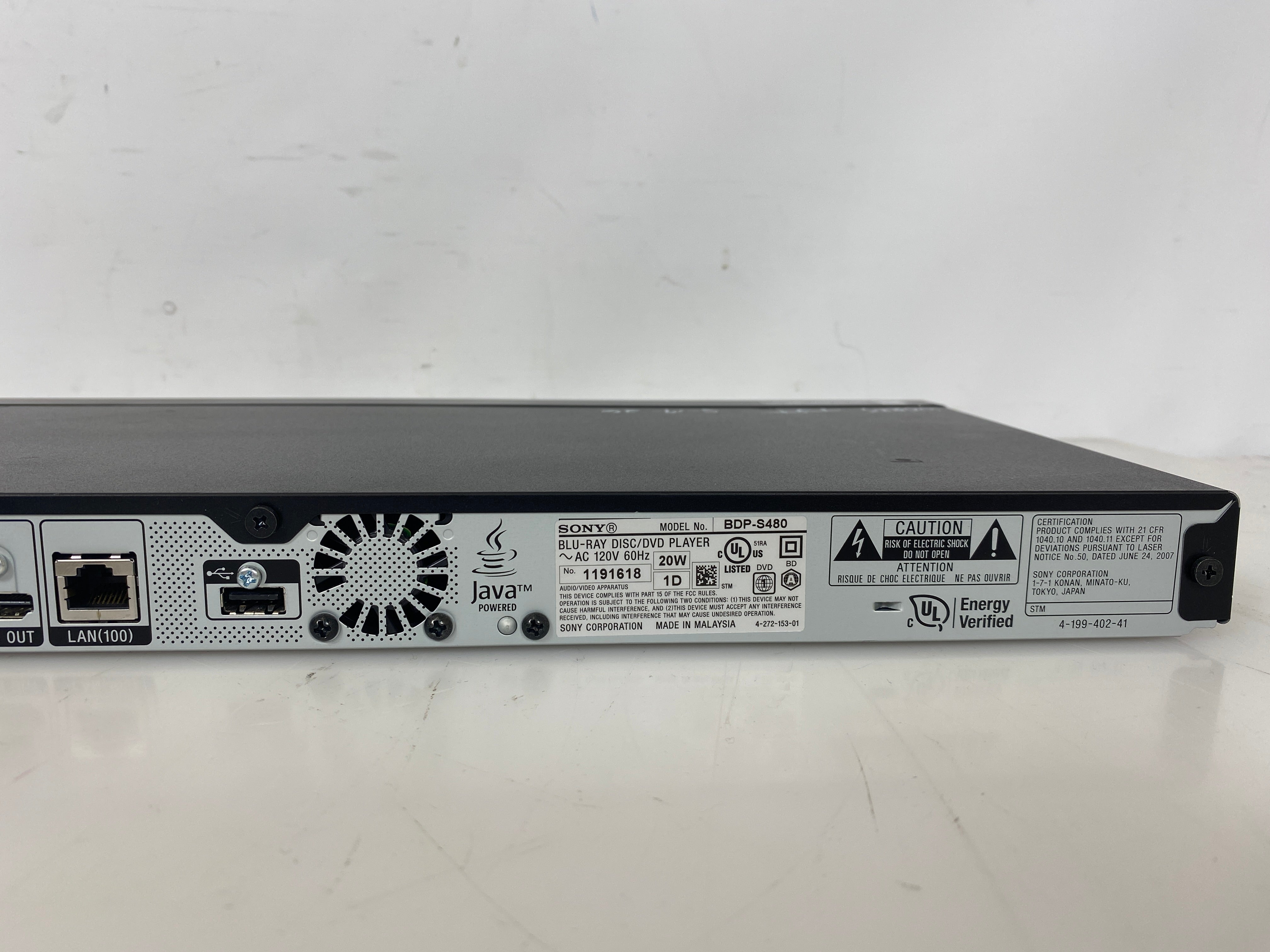 Sony BDP-S480 Blu-Ray/DVD Player