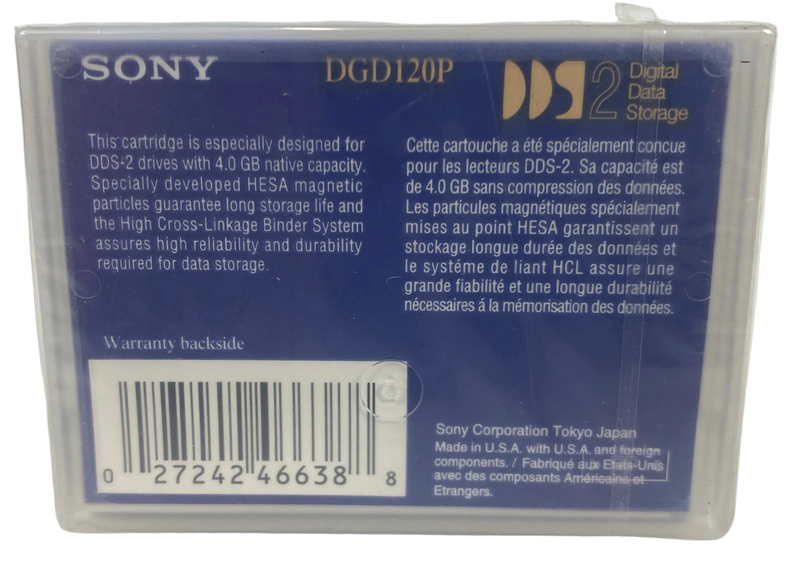 Sony DGD120P 8GB Cartridge data