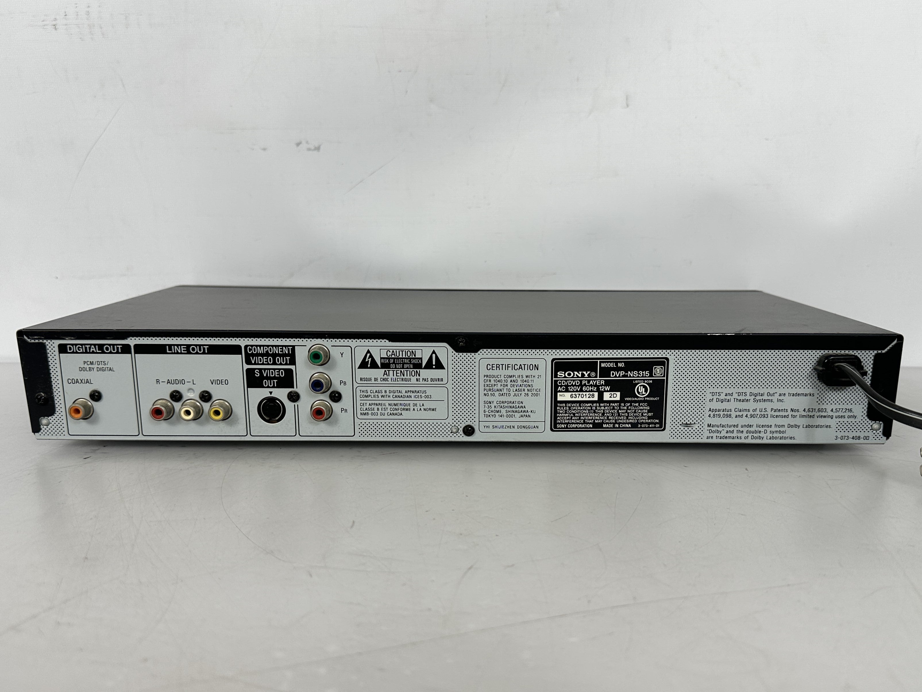 Sony DVP-NS315 DVD Player