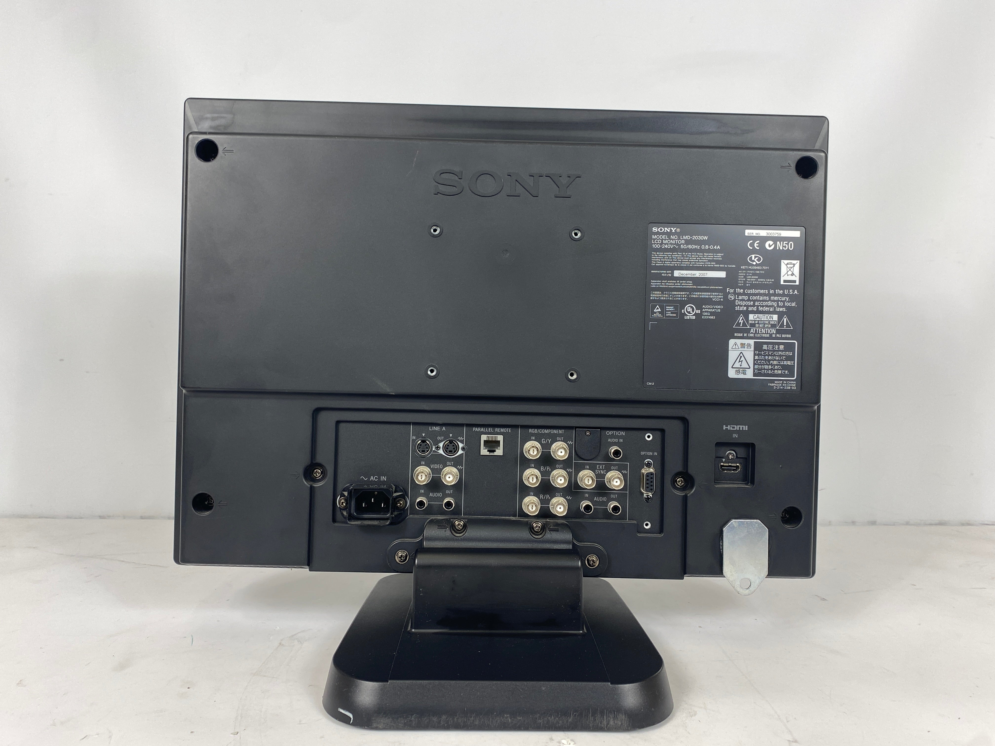 Sony LMD-3020W LCD Video Monitor
