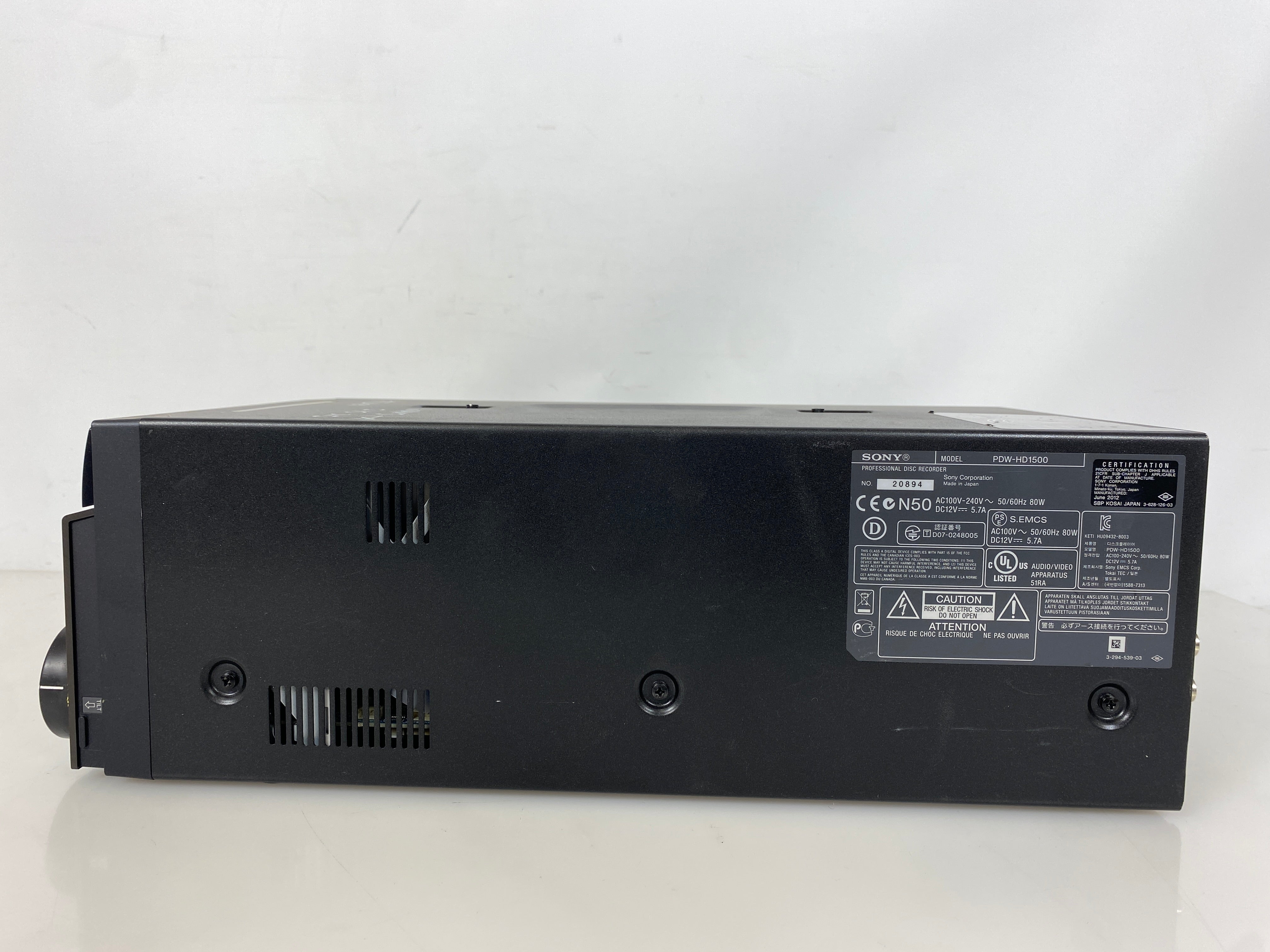 Sony PDW-HD1500 XDCAM HD422 Professional Disc Recorder