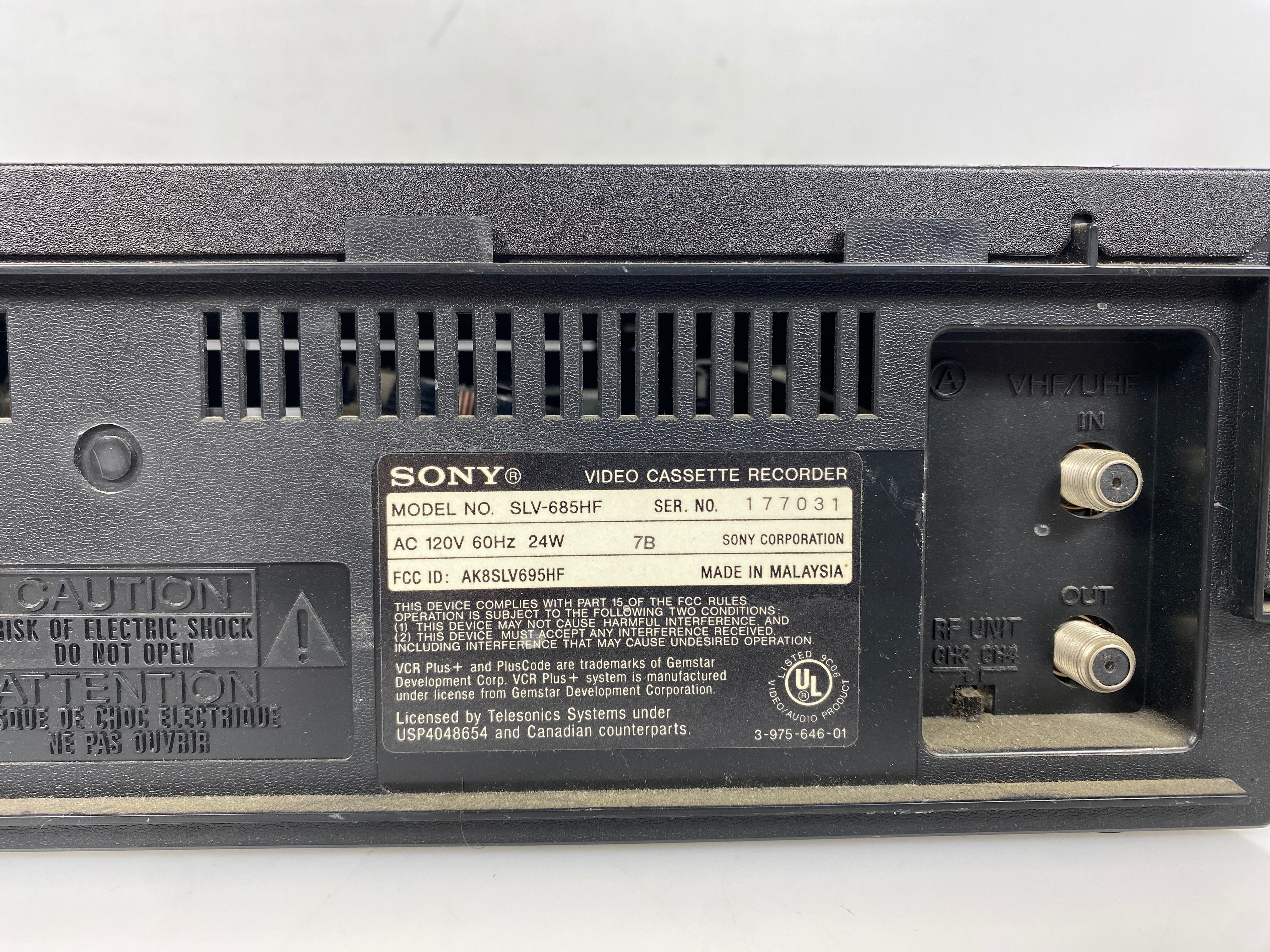 Sony SLV-685HF HiFi Stereo Video Cassette Recorder