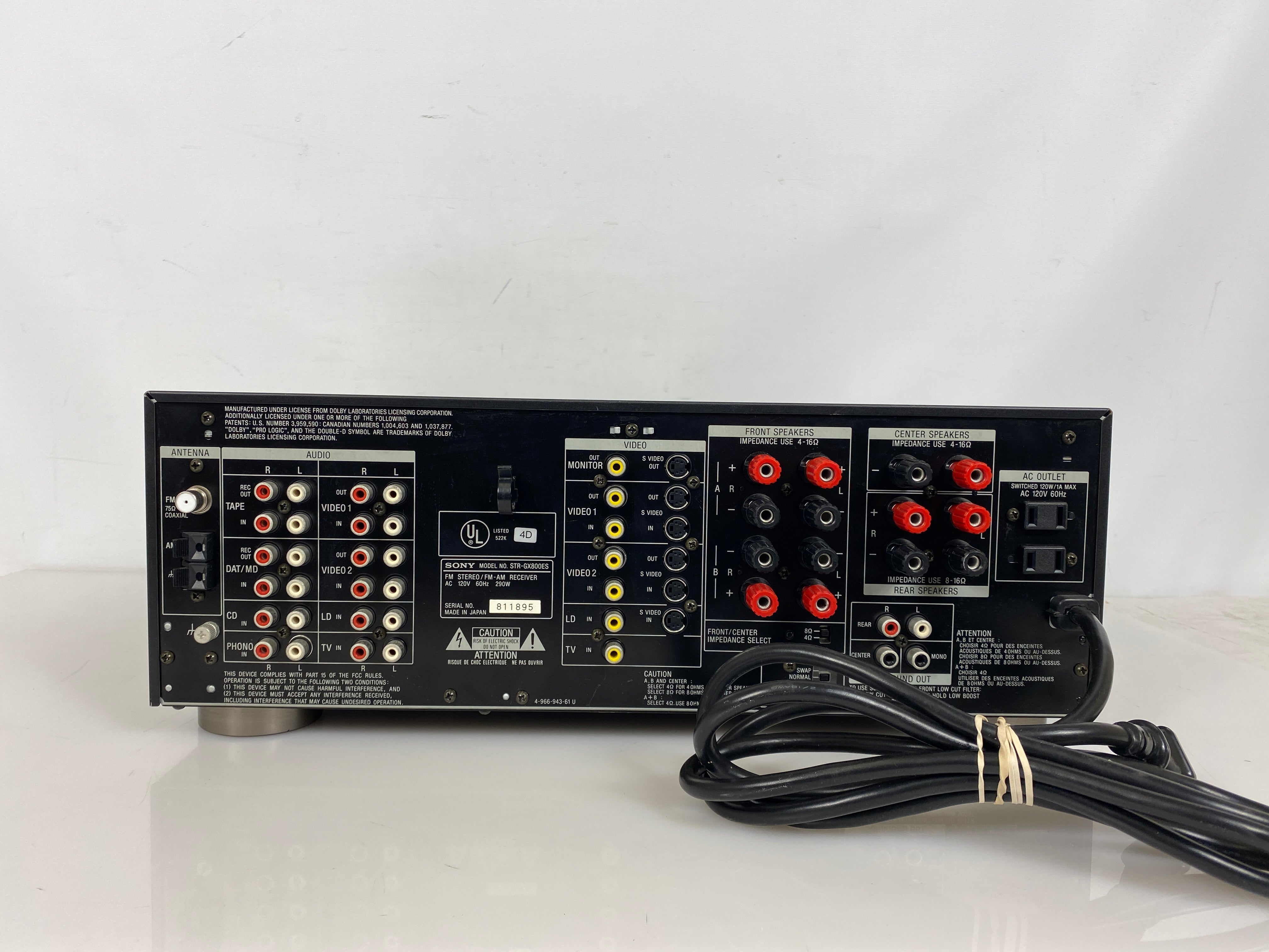 Sony STR-GX800ES AM-FM Stereo Receiver