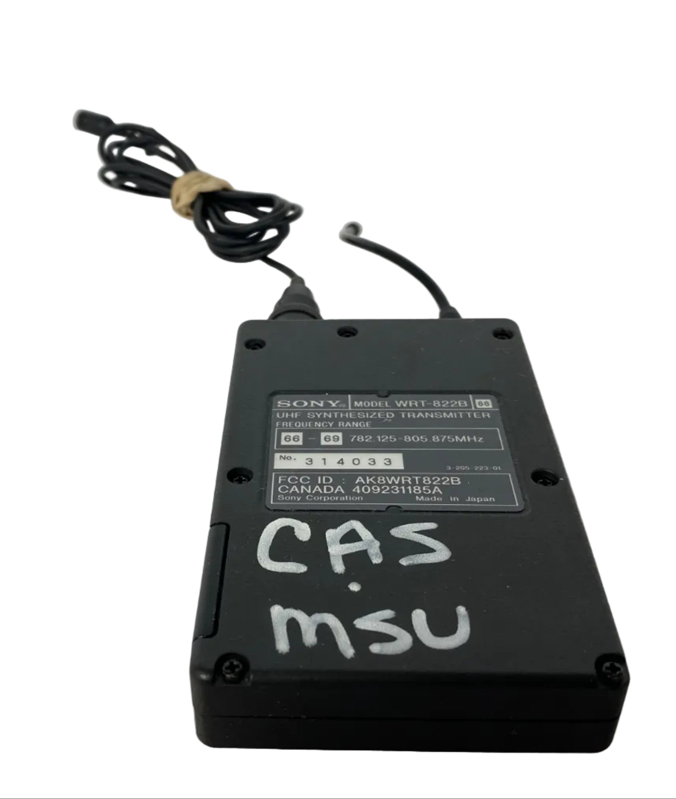 Sony WRT-822B UHF Body Pack Transmitter *Untested*