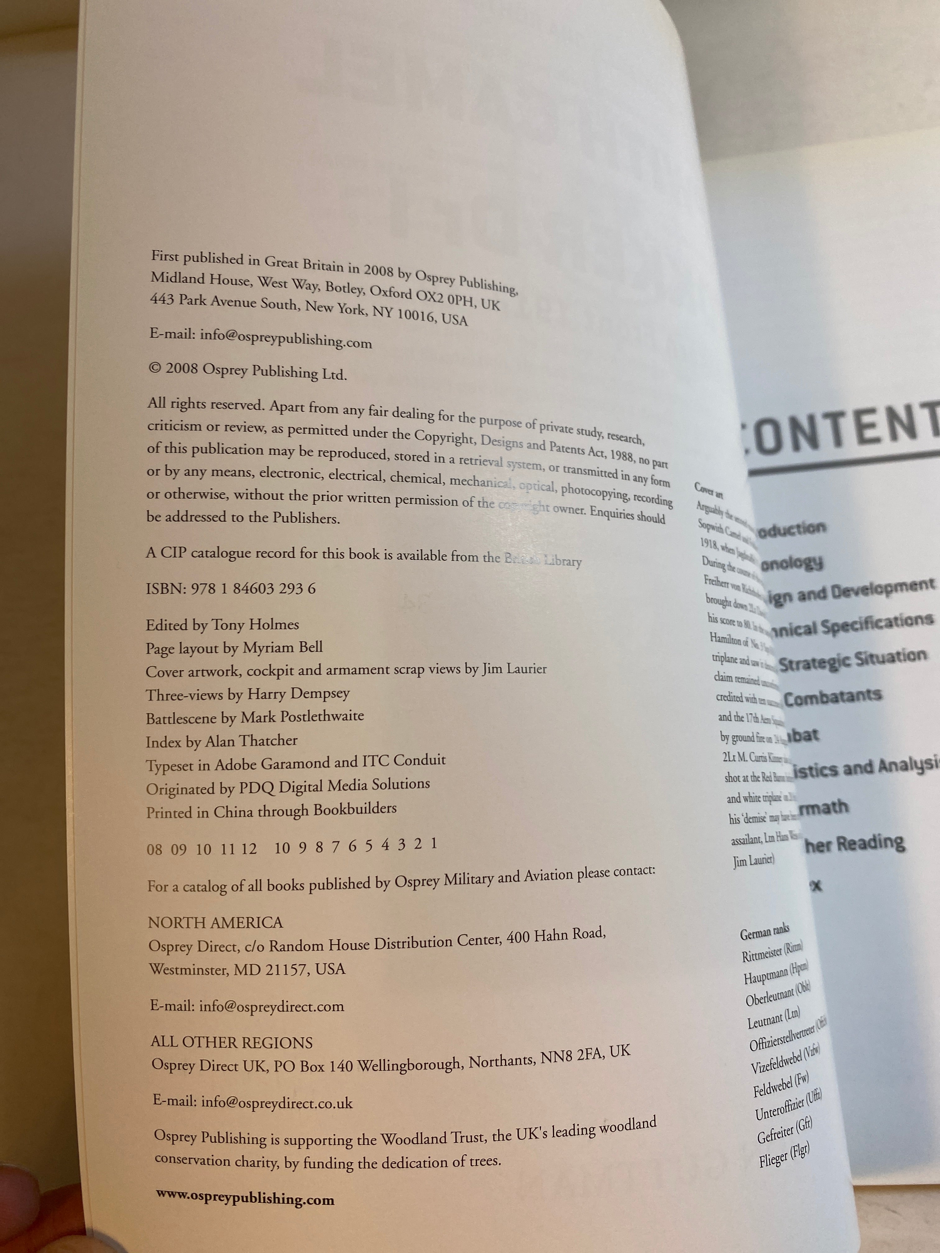 Sopwith Camel VS Fokker Dr O Western Front Osprey Duel 7 SC 2008