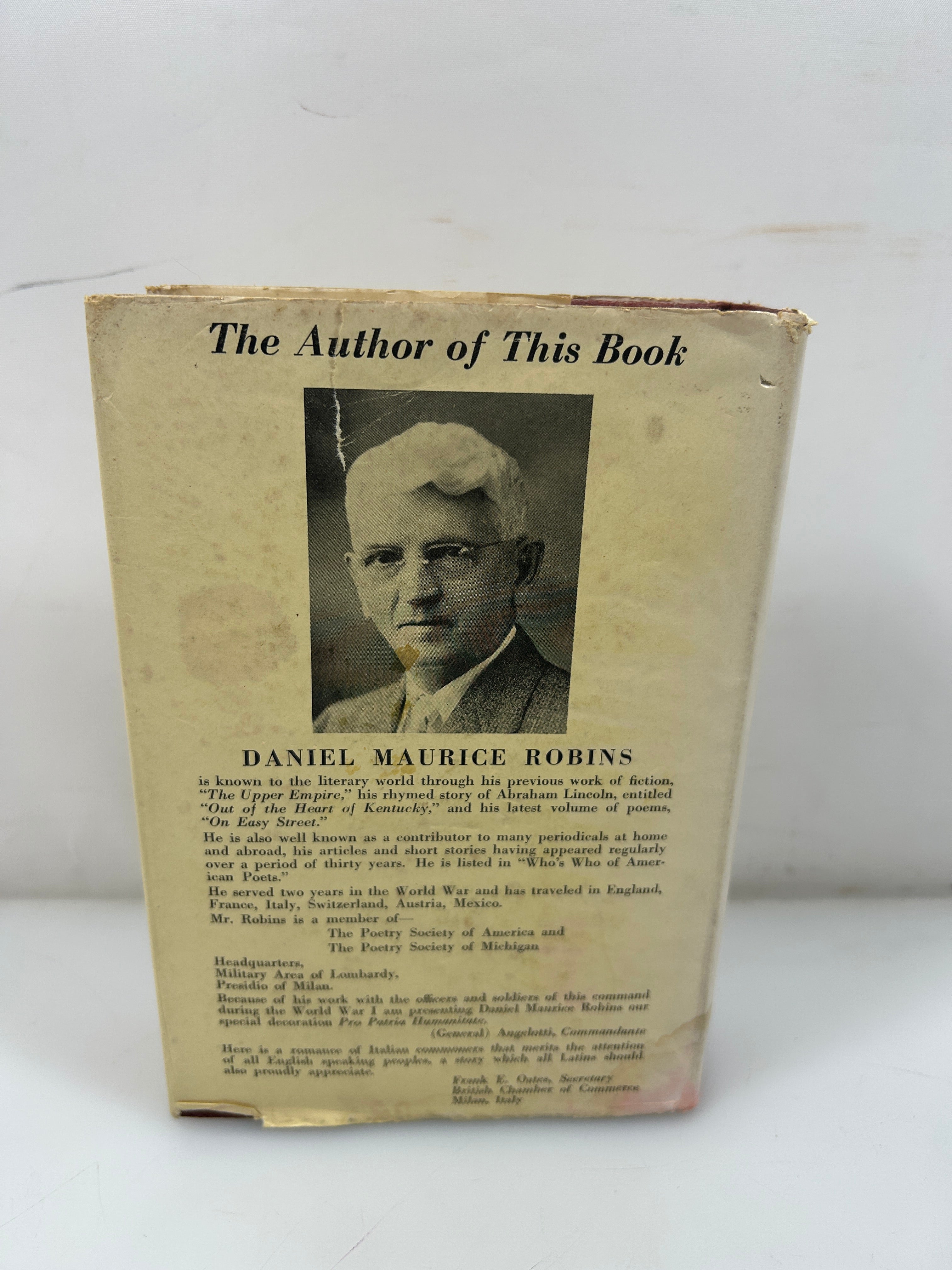 South of the Matterhorn by Daniel Maurice Robins 1st Ed 1940 HCDJ