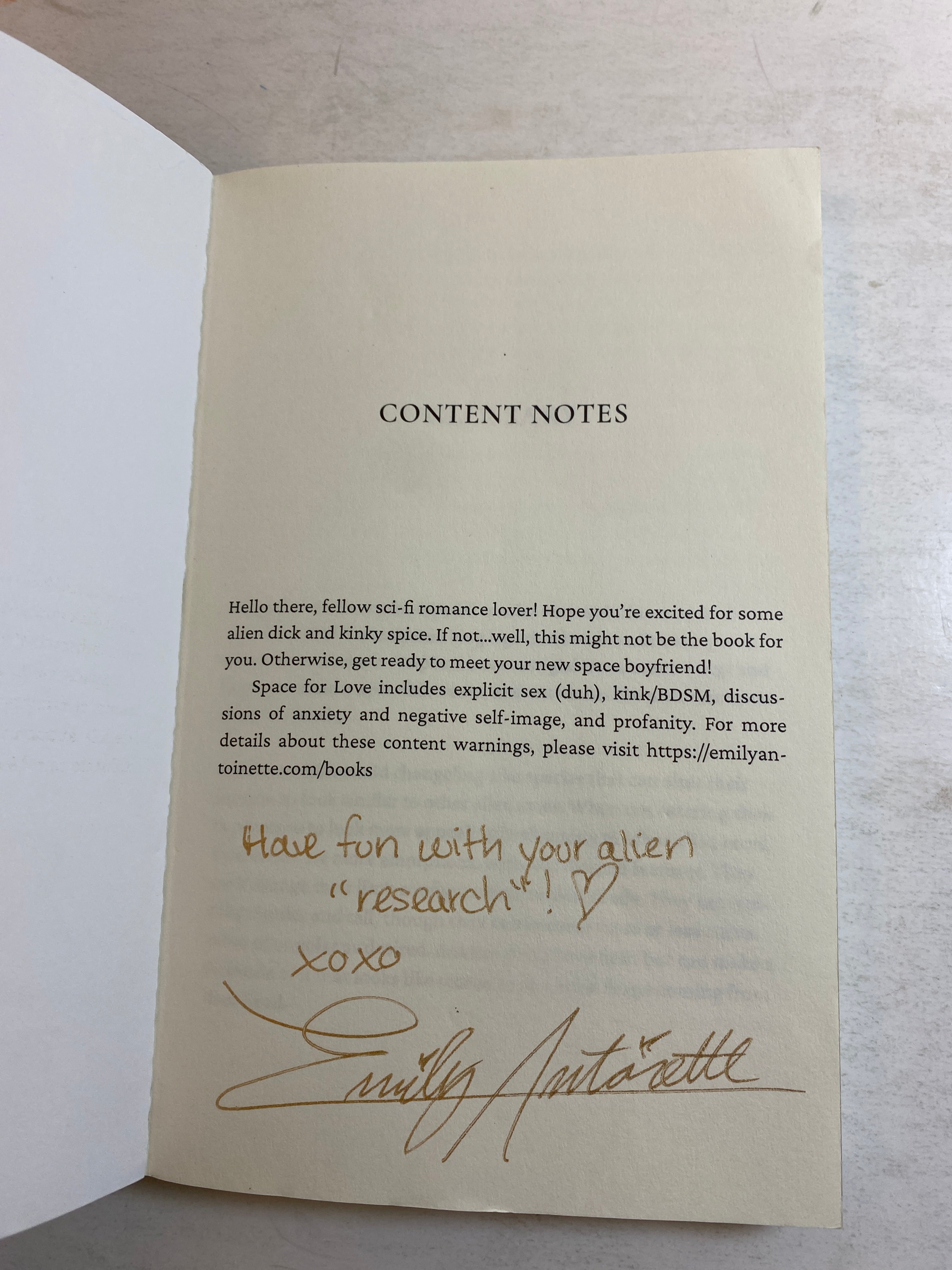 Space for Love Emily Antionette SC 2023 *Signed*