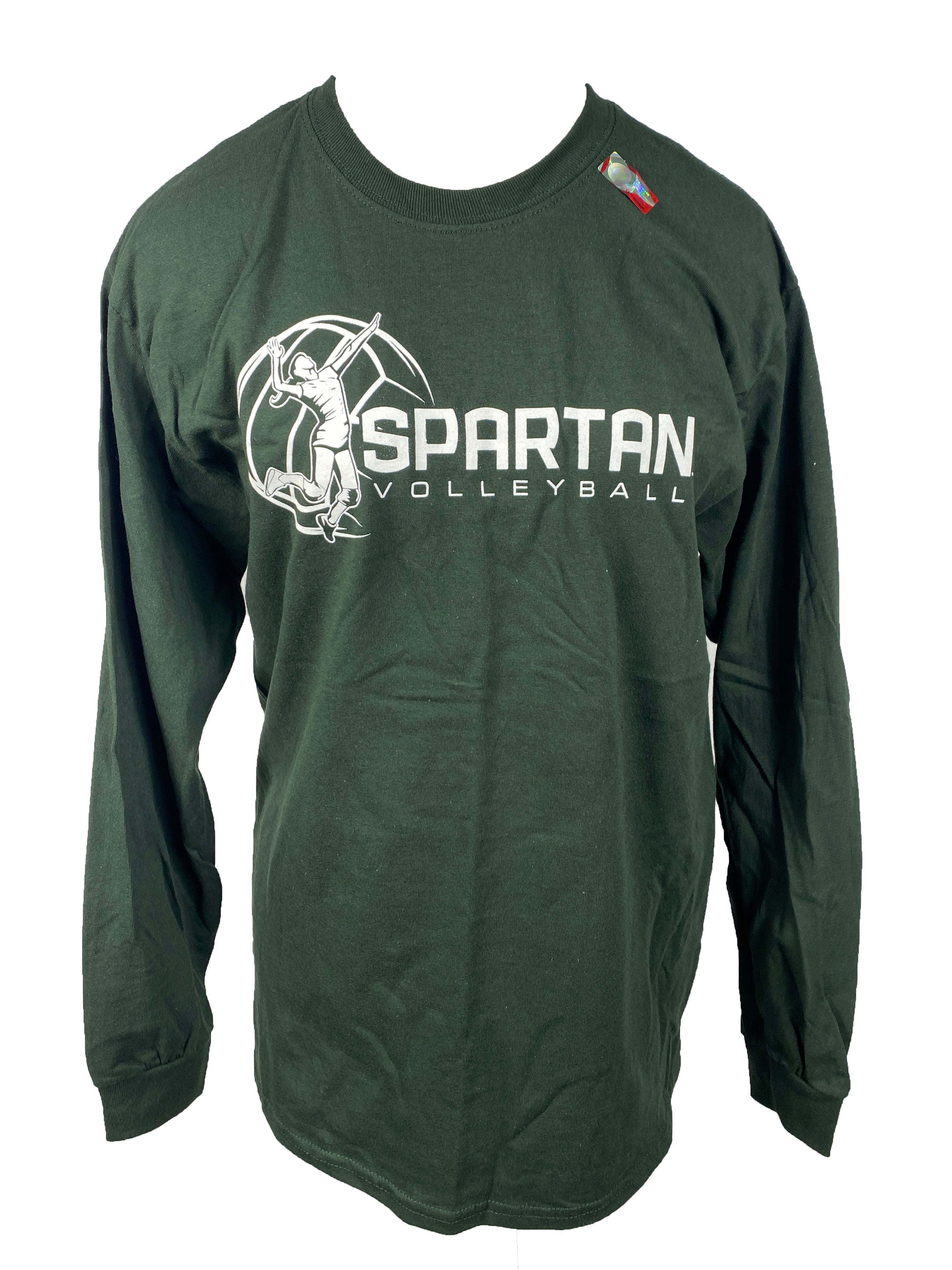 Spartan Volleyball Long Sleeve T-Shirt Unisex Size 2XL