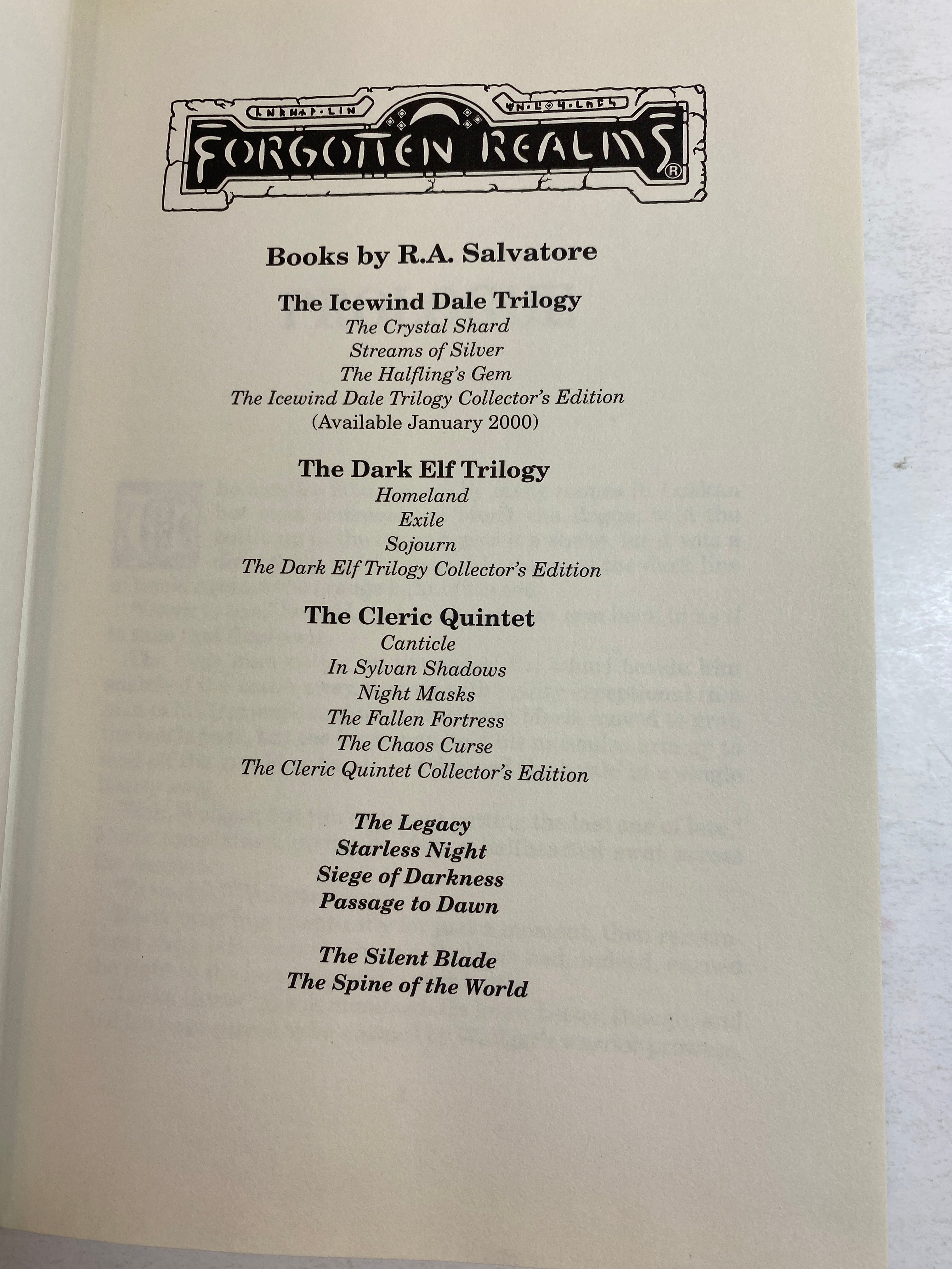 Spine of the World RA Salvatore Forgotten Realms HCDJ 1999 *First Edition*