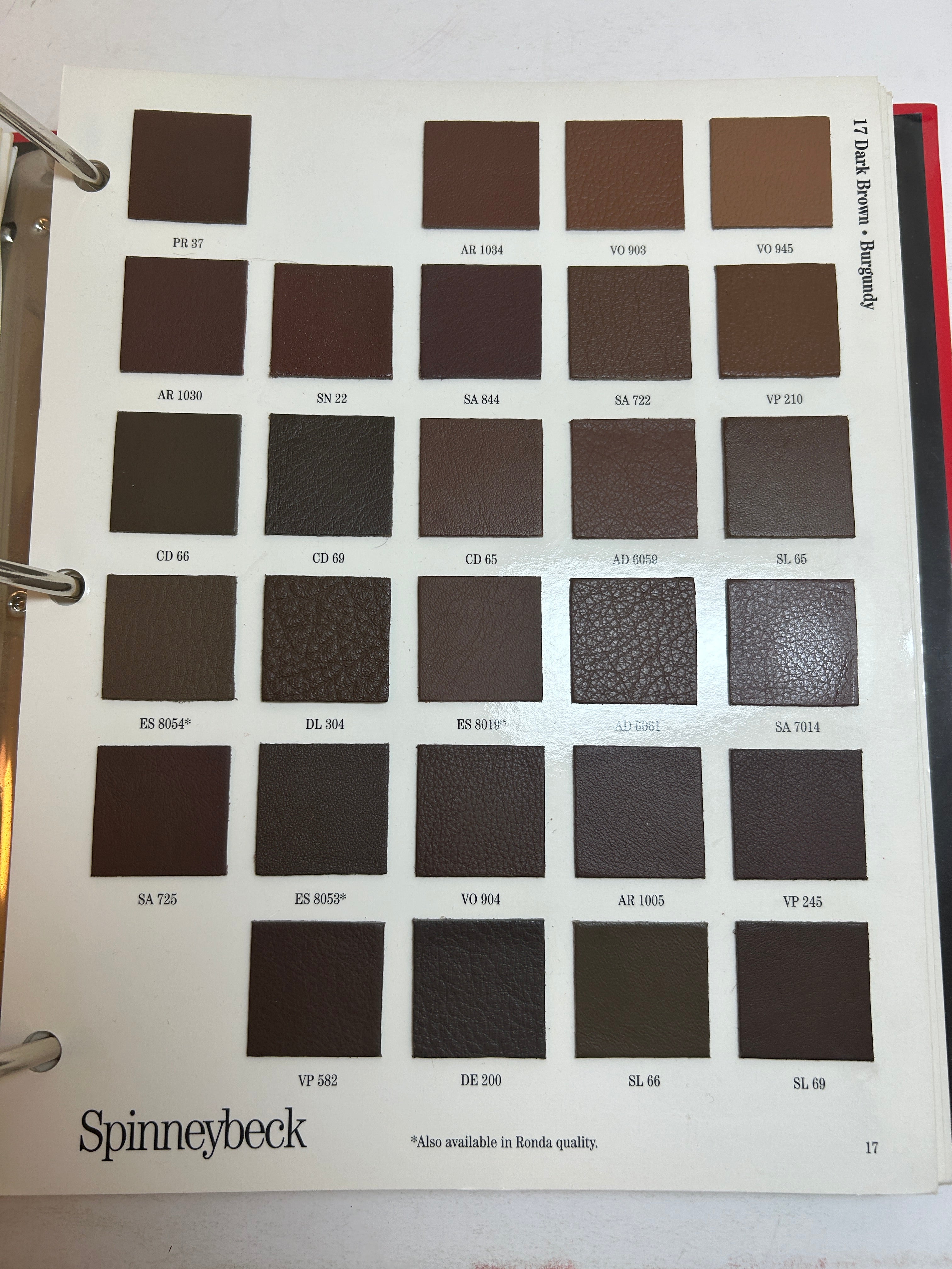 Spinneybeck Master Colorbook Antique Leather Sample Book