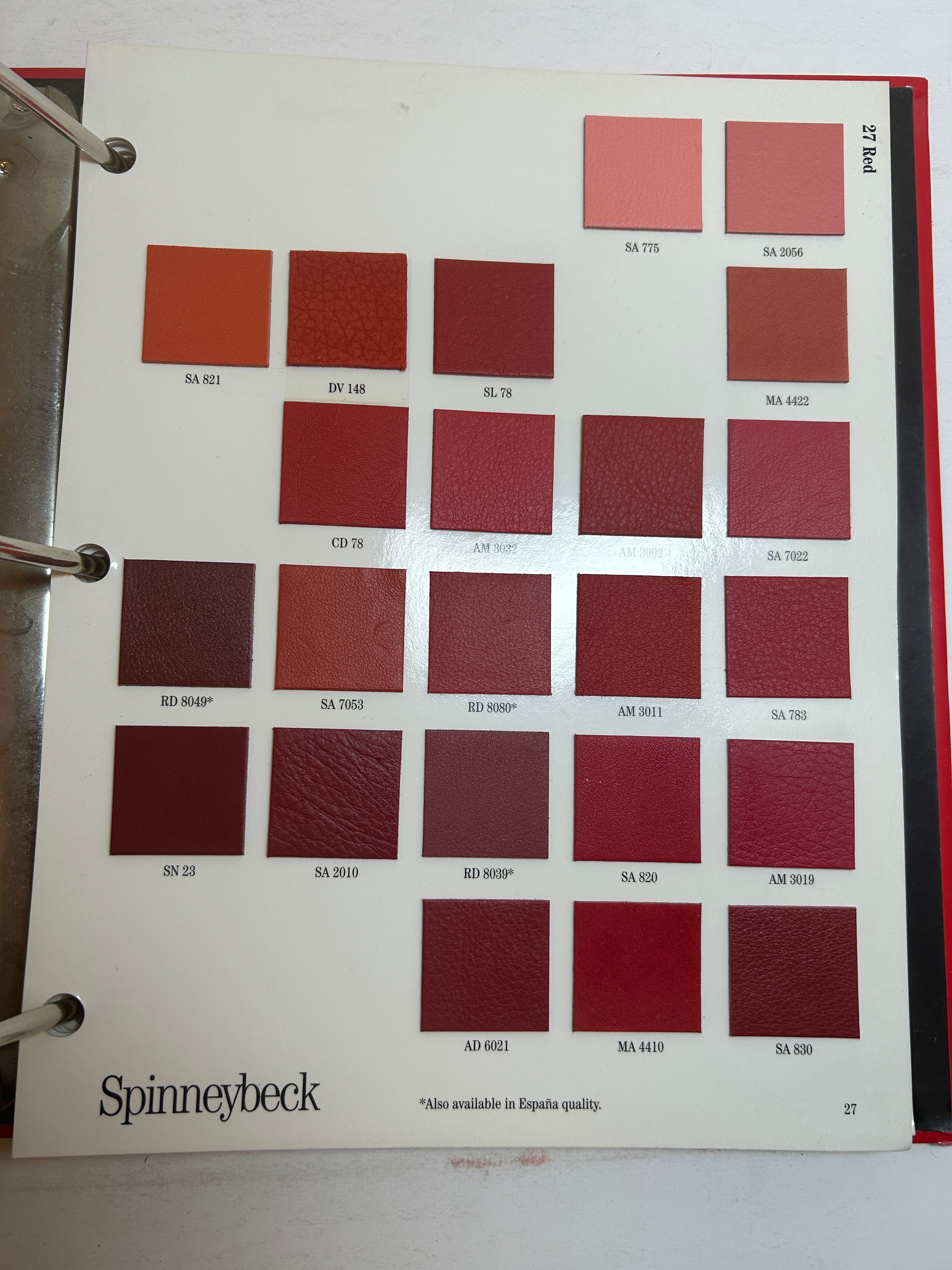 Spinneybeck Master Colorbook Antique Leather Sample Book
