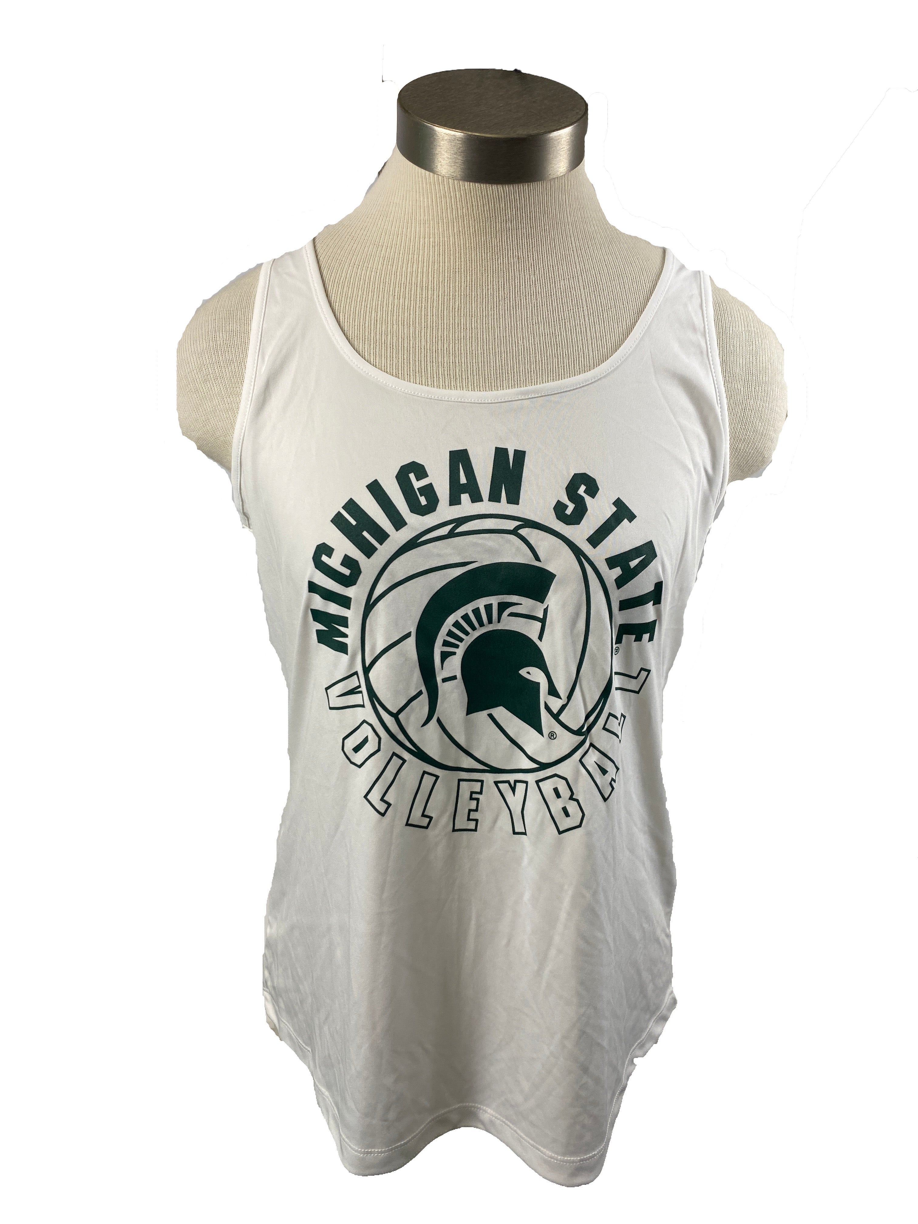 Sport-Tek White MSU Volleyball Tank Top Women's Size XL