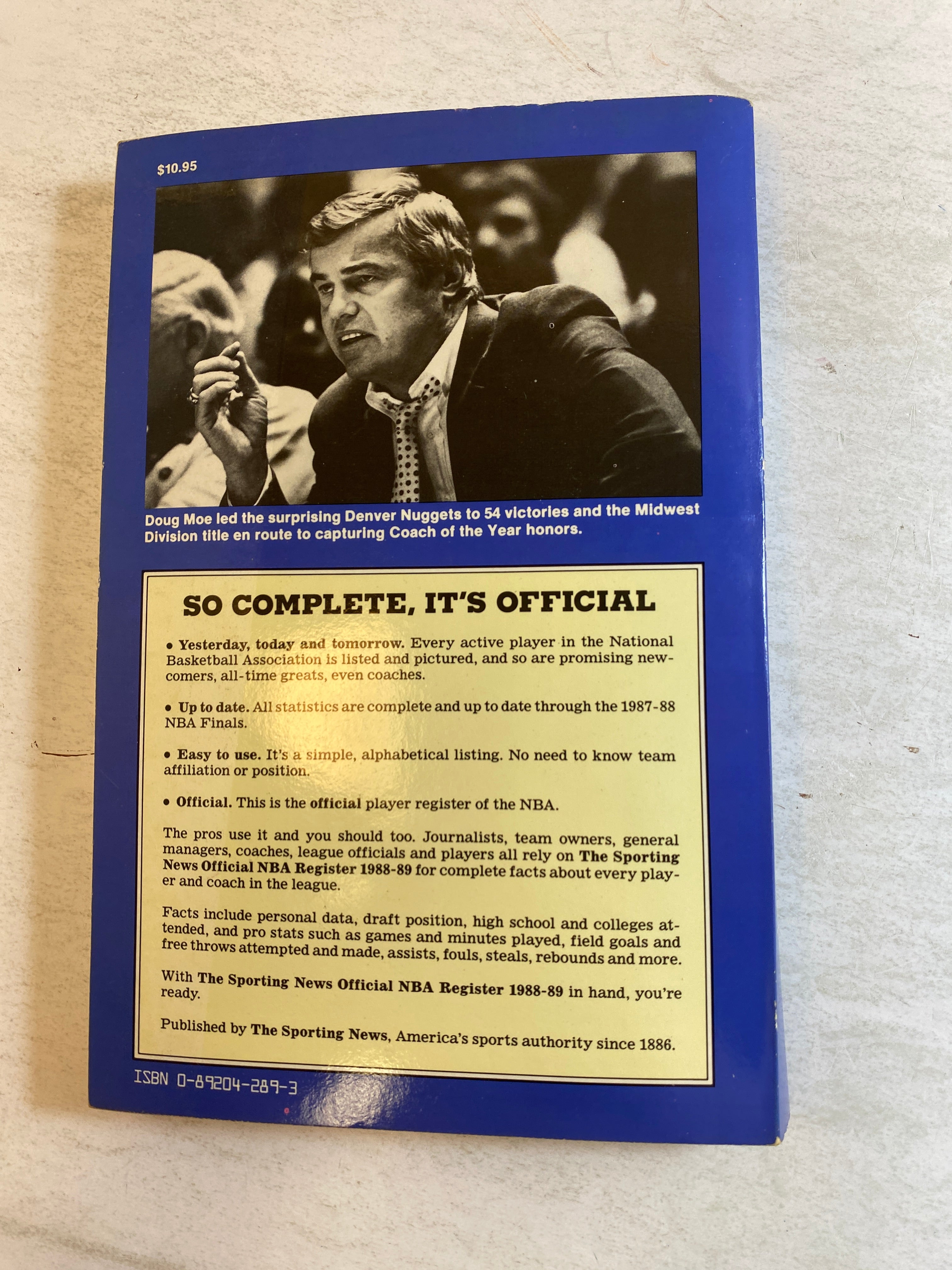 Sporting News NBA Register and Schedule 1988-1989
