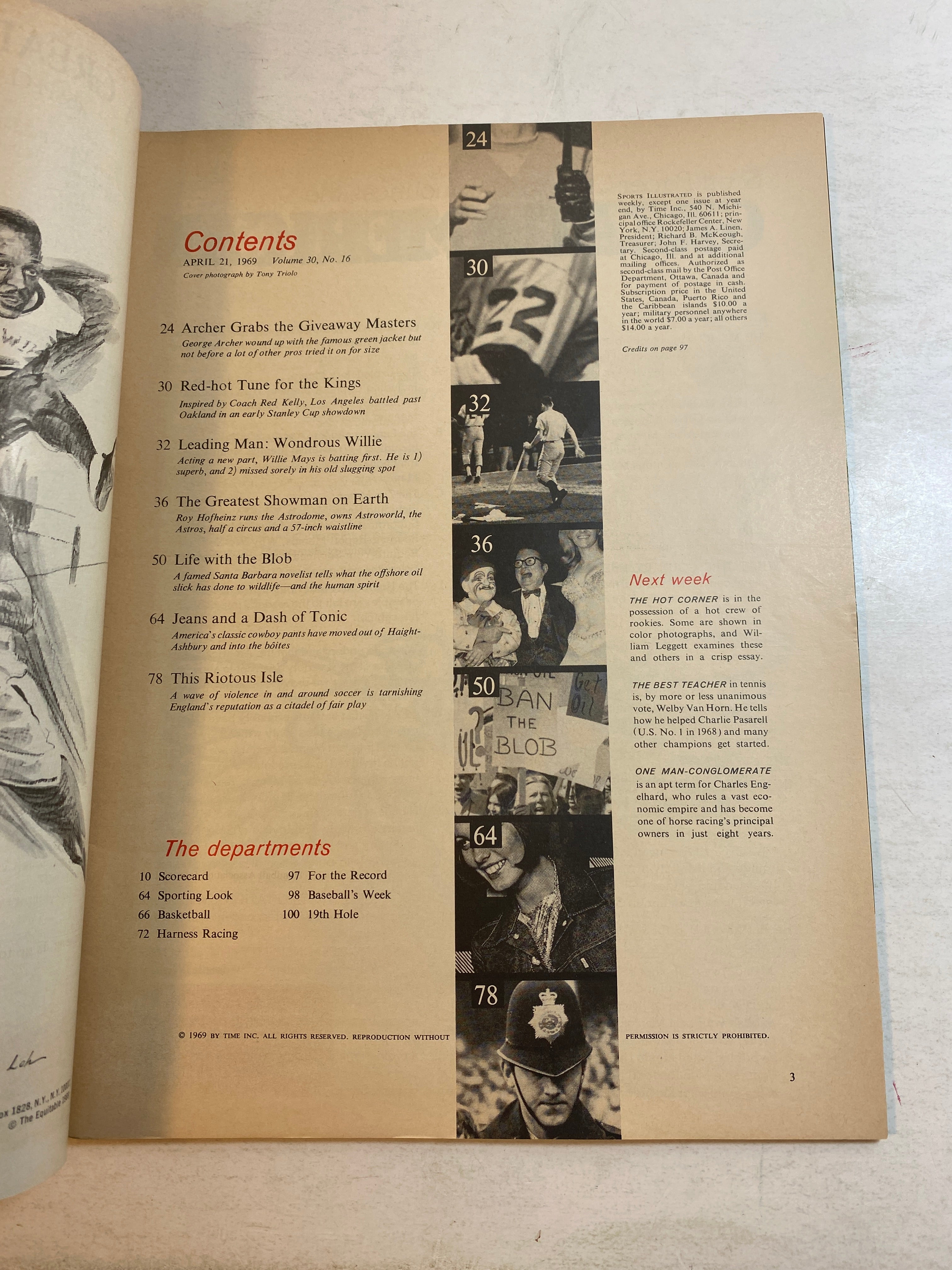 Sports Illustrated April 21 1969 Archer Grabs The Masters Golf