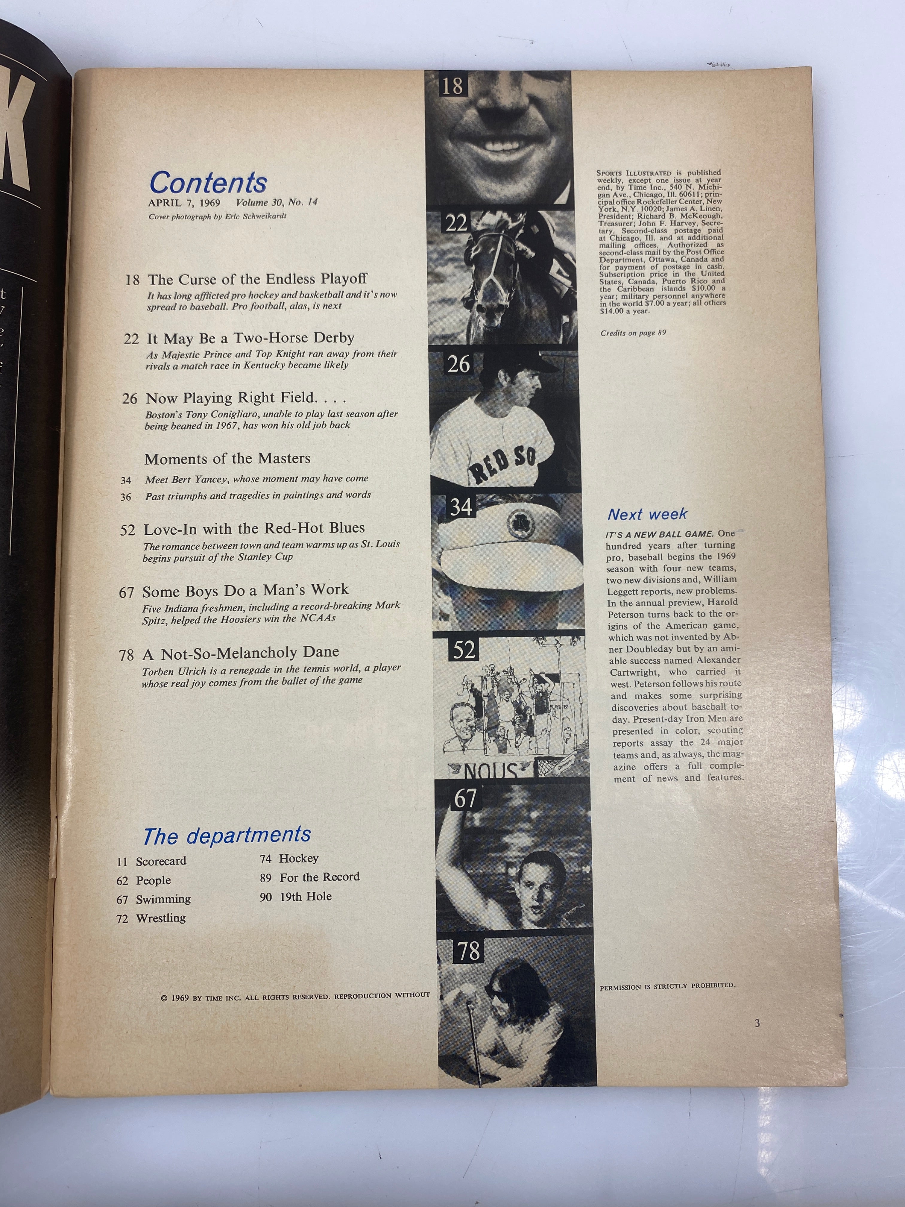 Sports Illustrated April 7 1969 St Louis Fights for the Cup