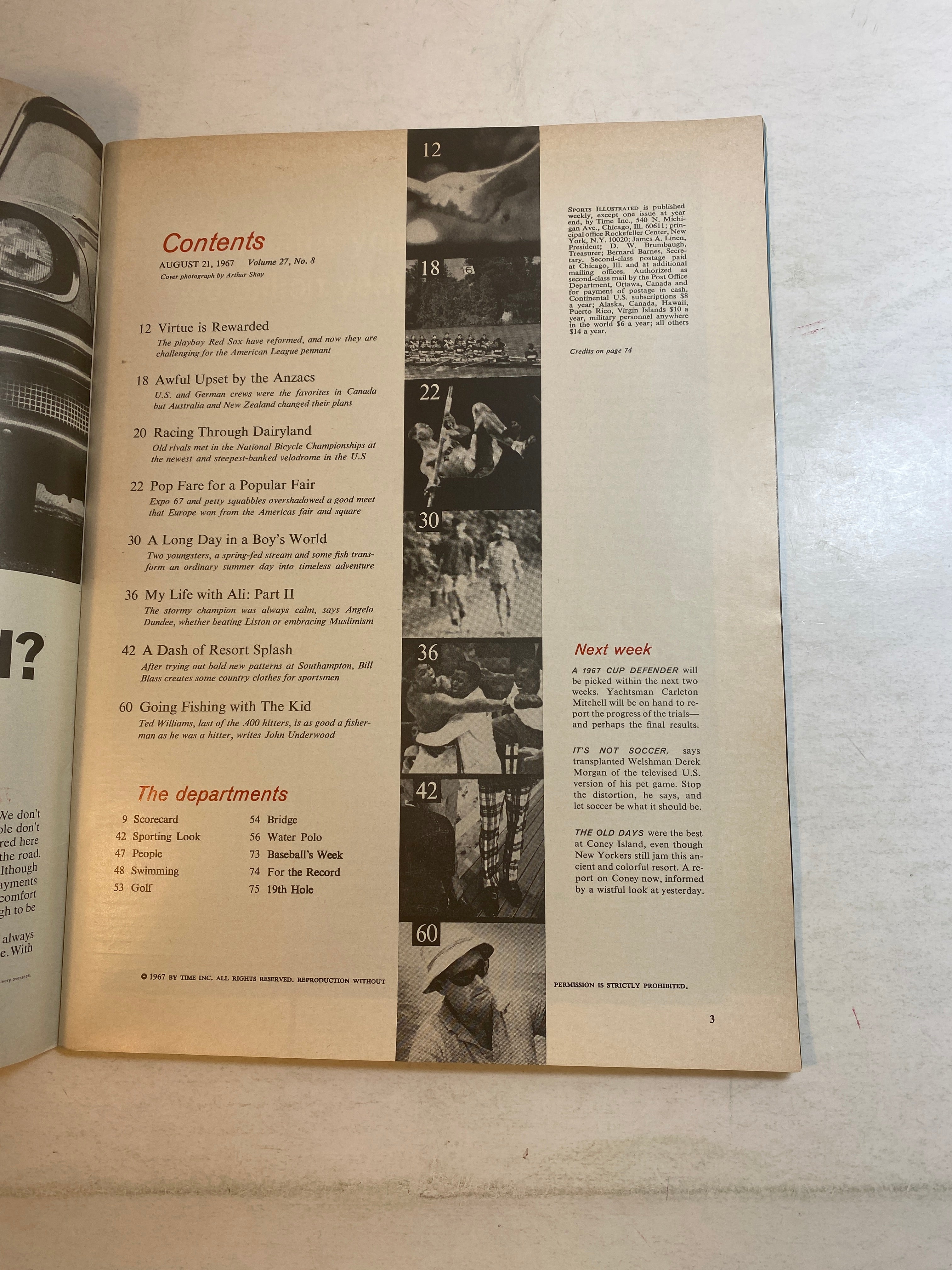 Sports Illustrated August 21, 1967 Carl Yastrzemski