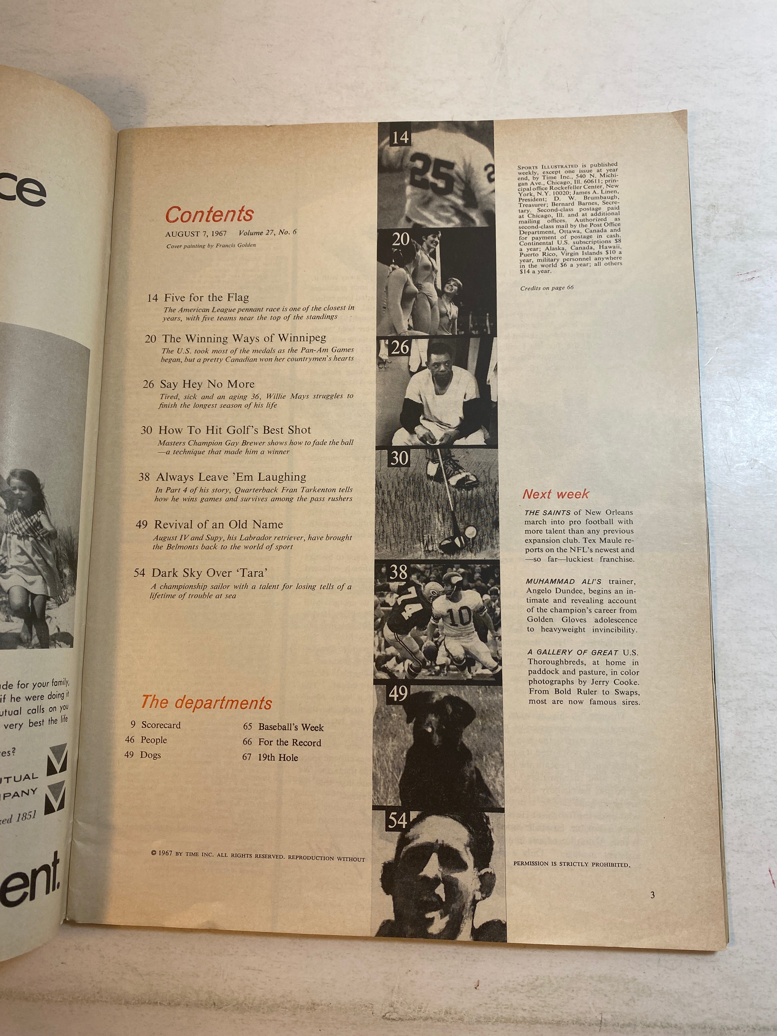 Sports Illustrated August 7, 1967 Gay Brewer Golf