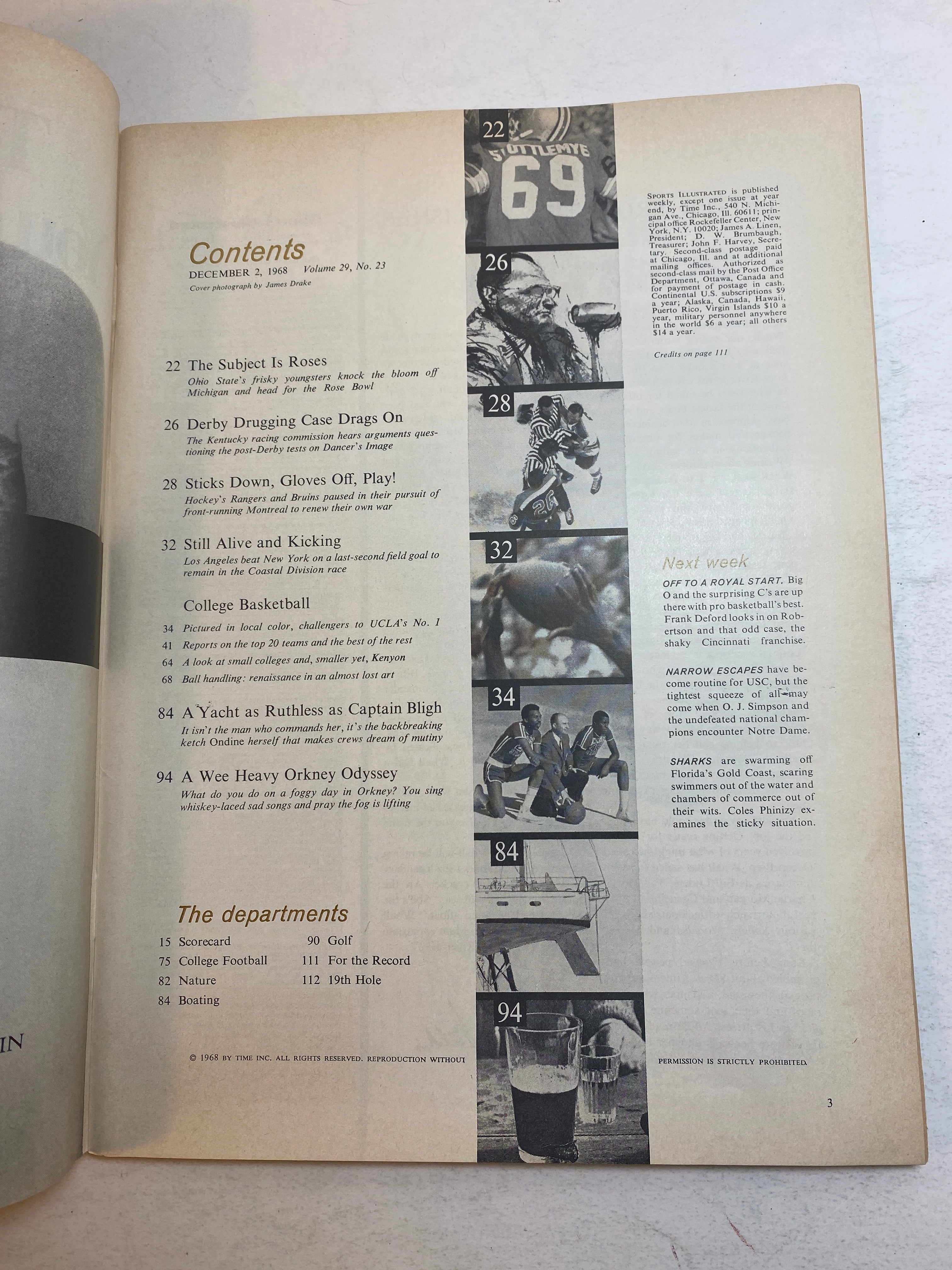 Sports Illustrated December 2, 1968 College Basketball