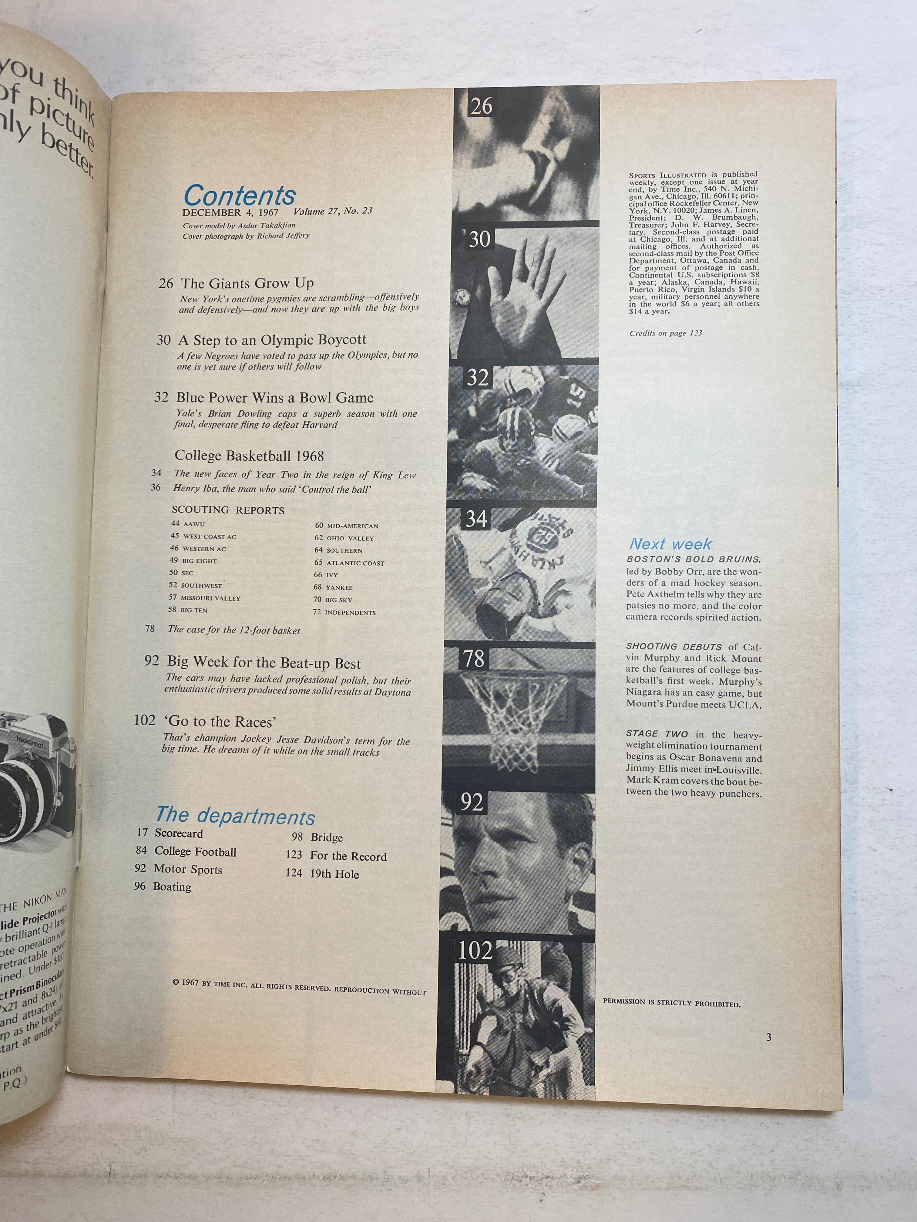 Sports Illustrated December 4 1967 Case for the 12 Foot Basket
